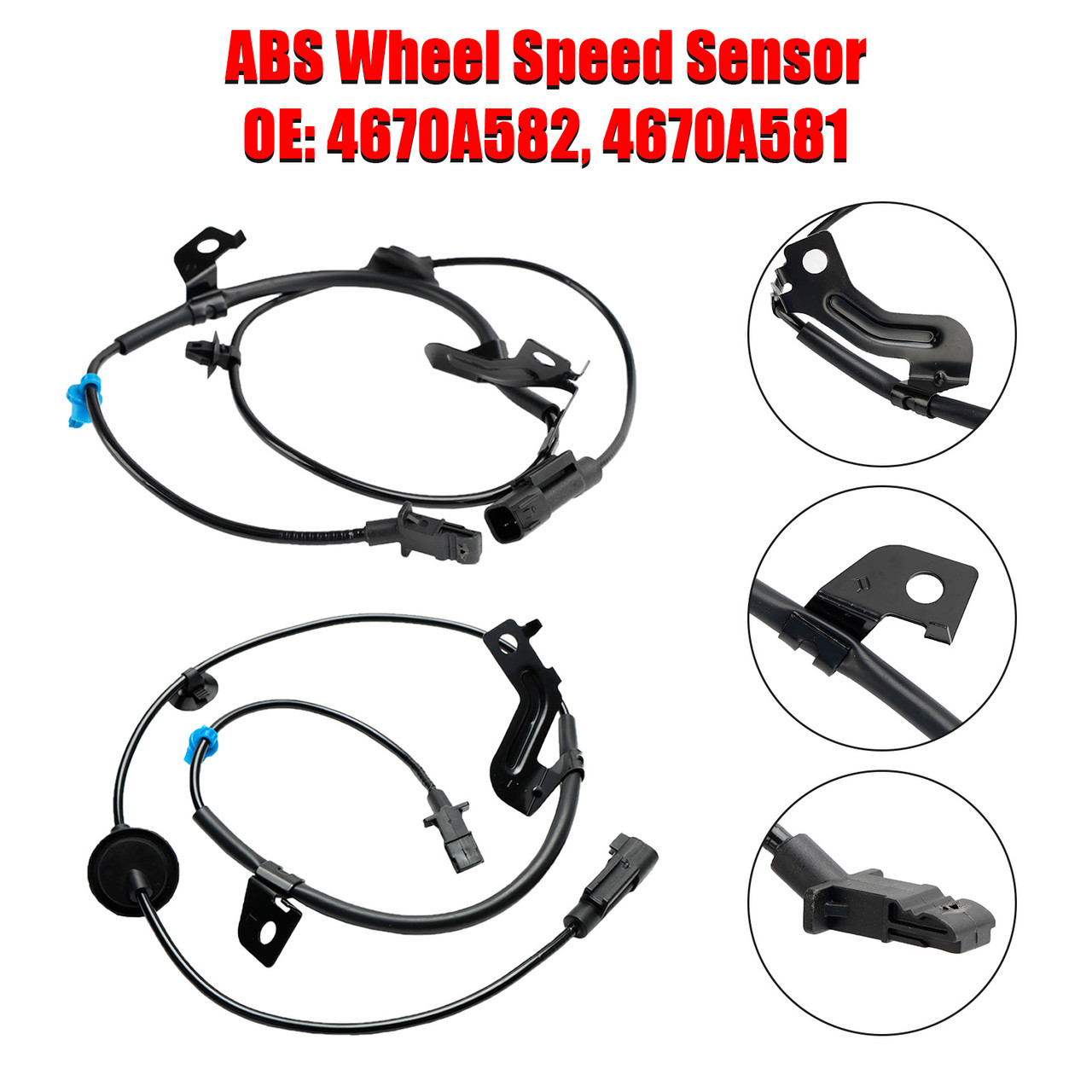 2Pcs Rear Left&Right ABS Wheel Speed Sensor For Jeep Compassm Mk49 Patriotm Mk7