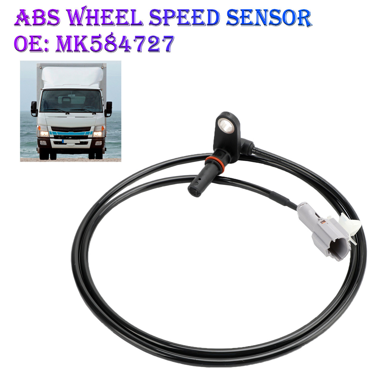 2-Pack ABS Wheel Speed Sensor For Mitsubishi FUSO CANTER - Compatible With OE MK585279/MK585280