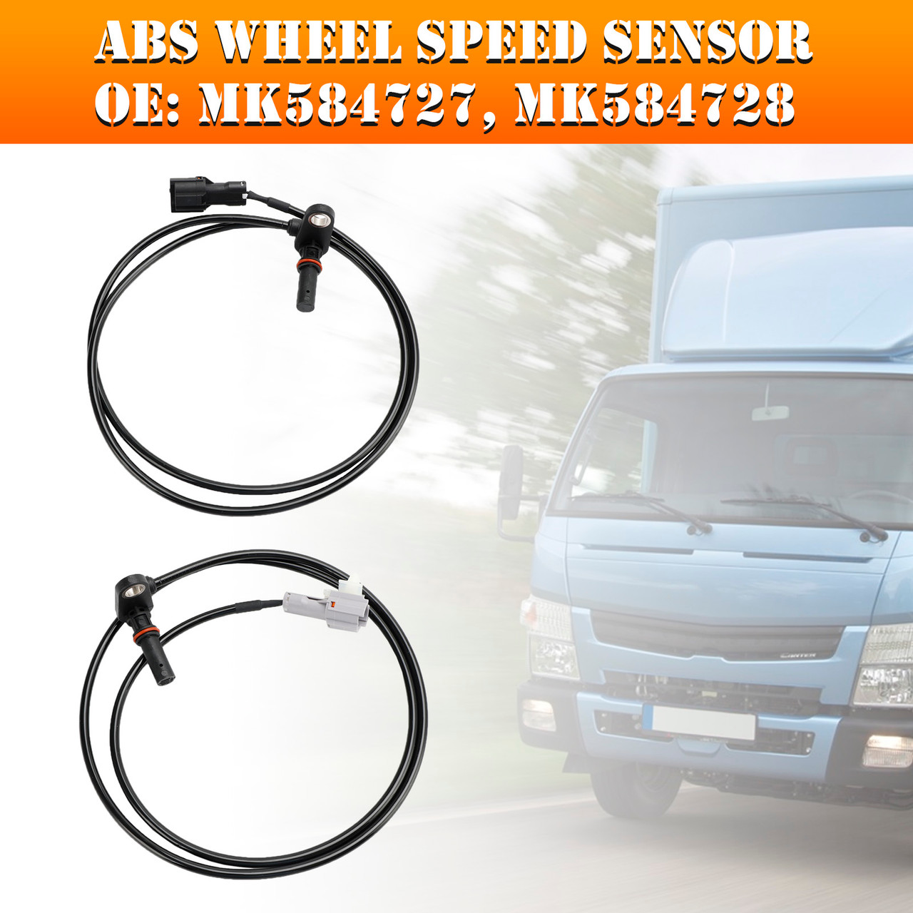 2Pcs Front Left & Right ABS Wheel Speed Sensor For Mitsubishi Fuso Canter 3.0