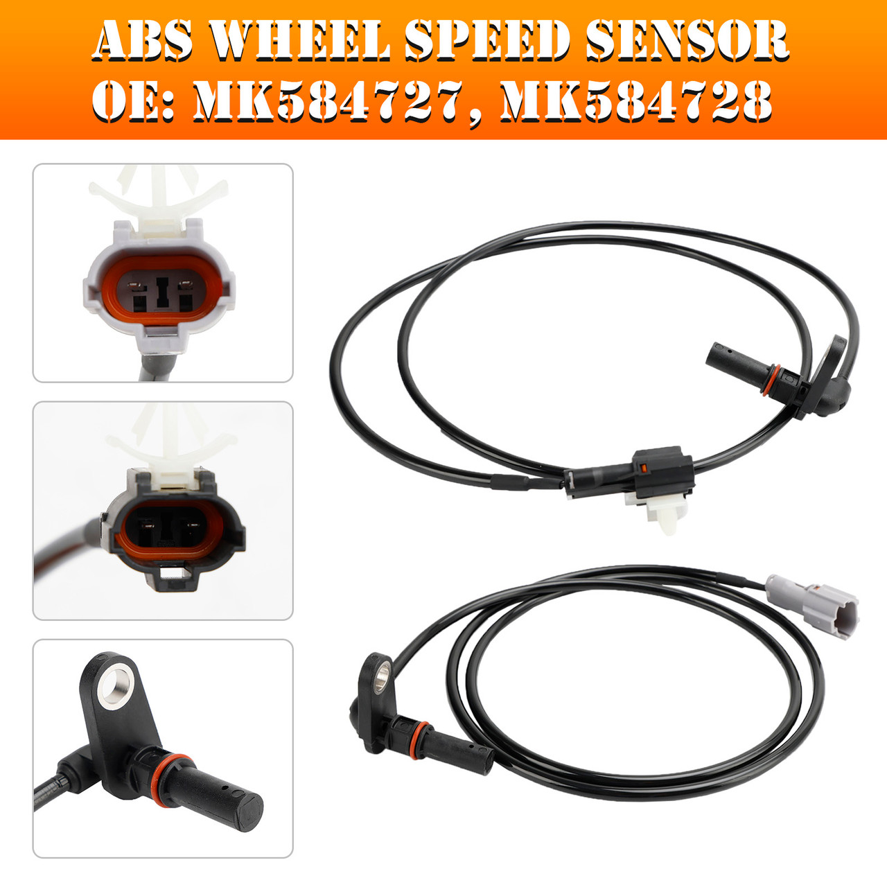 2Pcs Front Left & Right ABS Wheel Speed Sensor For Mitsubishi Fuso Canter 3.0