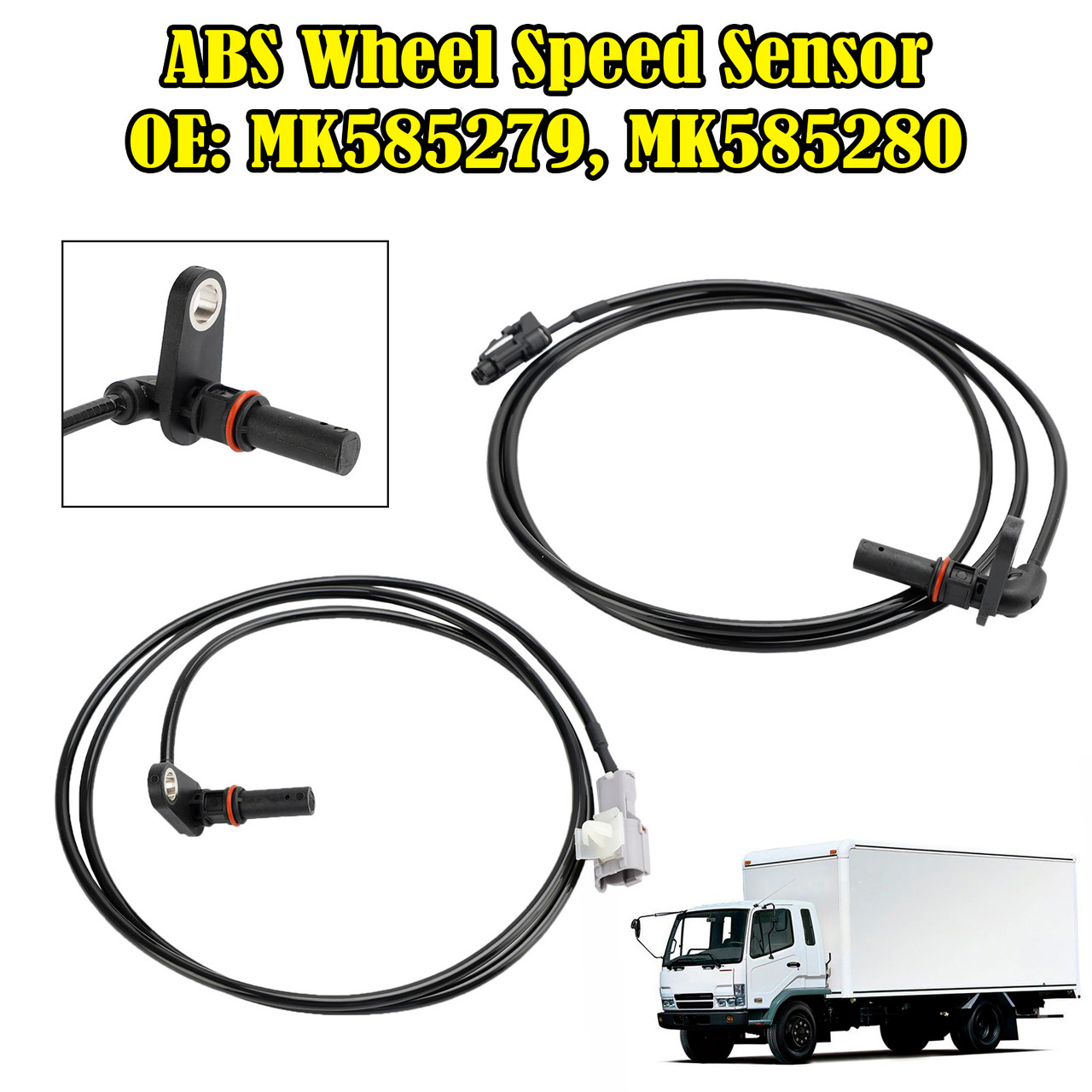 2Pcs Rear Left & Right ABS Wheel Speed Sensor For Mitsubishi Fuso Canter 3.0