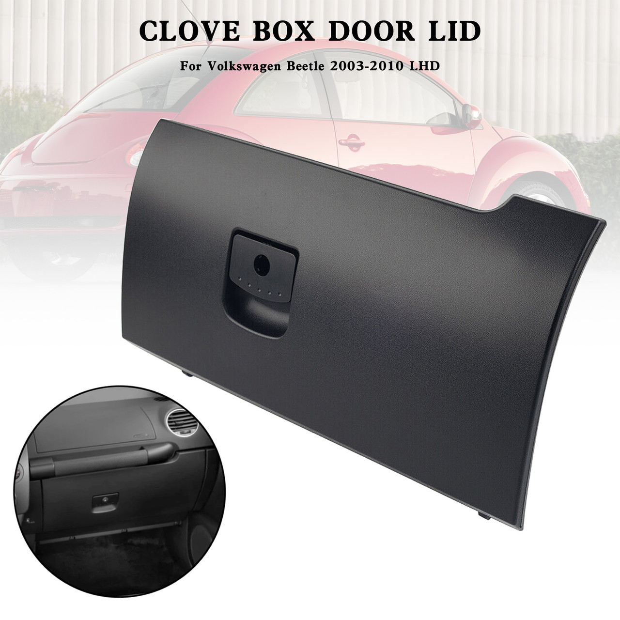 Black Glove Box Door Lid 1C1880247R 1C1880300G For Volkswagen Beetle 2003-2010