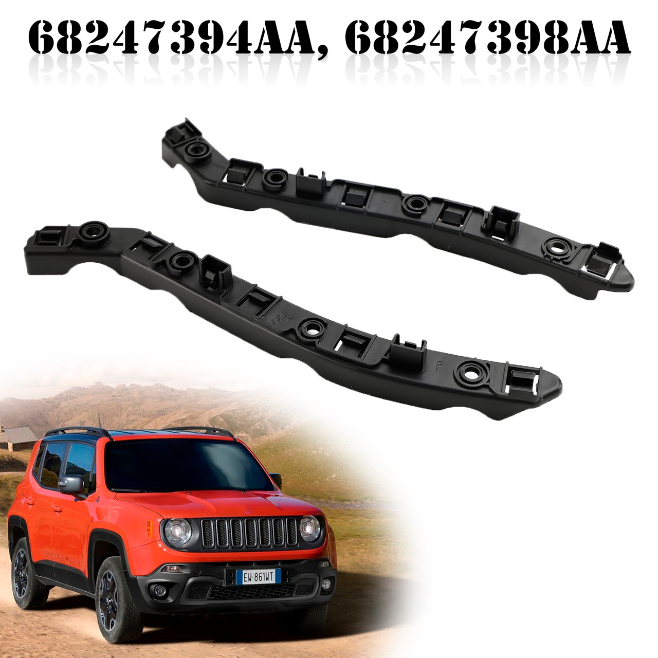 Bumper Bracket Set For Jeep Renegade 2015-2022 Front Driver and Passenger Side