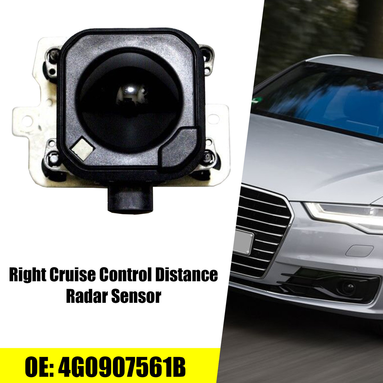 Right Cruise Control Distance Radar Sensor 4G0907561B For Audi A6
