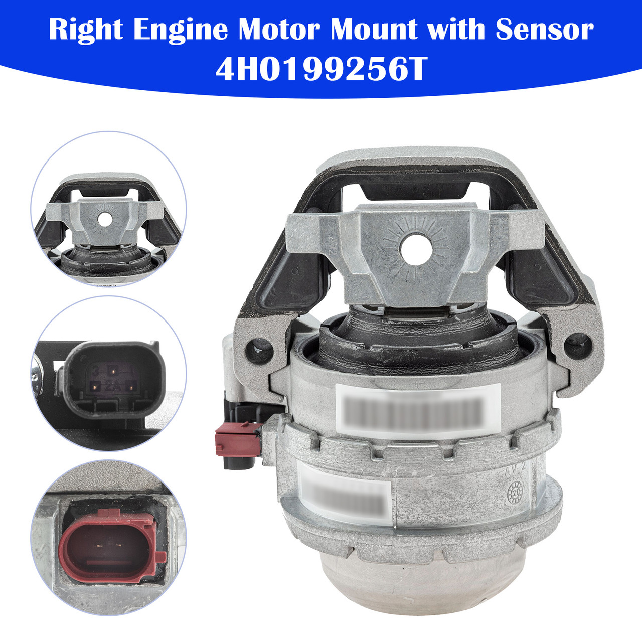 Right Engine Motor Mount With Sensor 4H0199256T For Audi S6 RS6 S7 RS7 4.0L