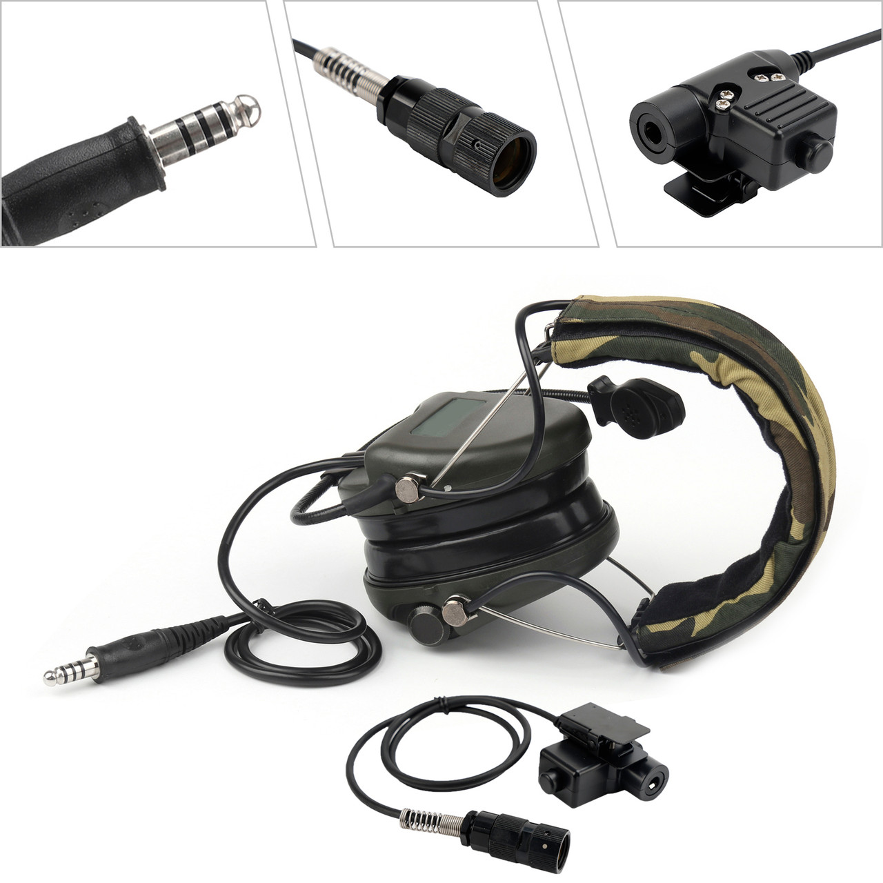 H60 Sound Pickup Noise Reduction CS Headset For AN/PRC-152 AN/PRC-148 U329 Radio