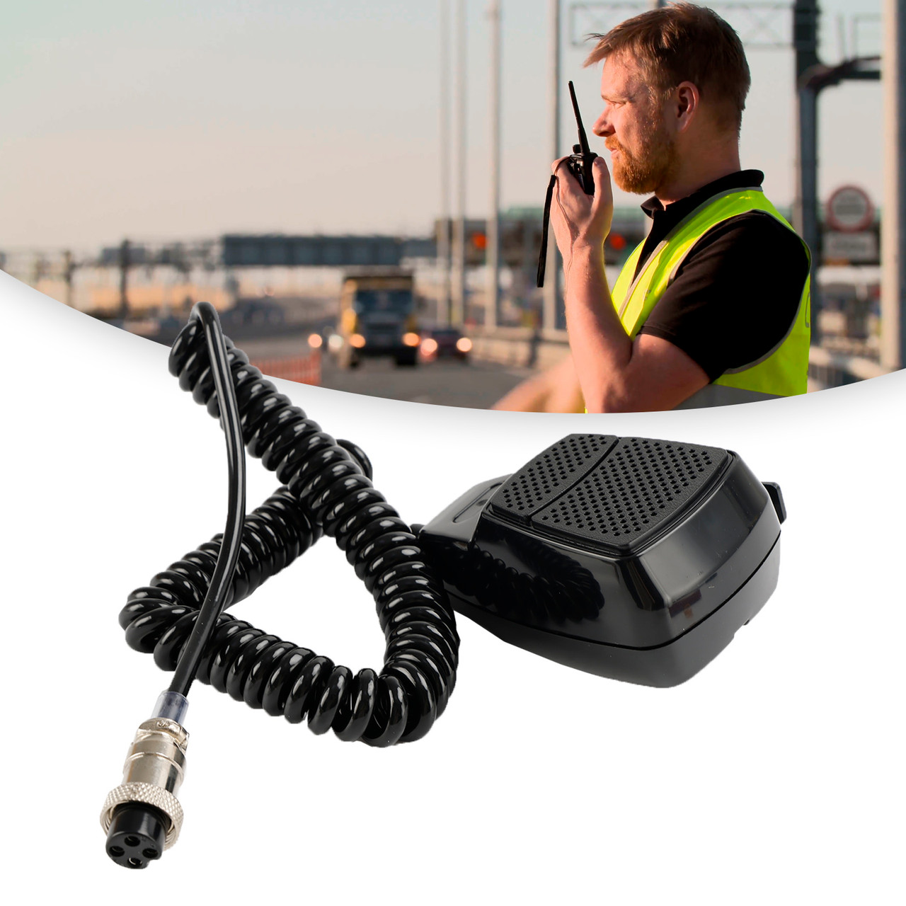 Microphone Car Mic Fit for TD-25 Walkie-Talkie Radio Megaphone Handle Microphone