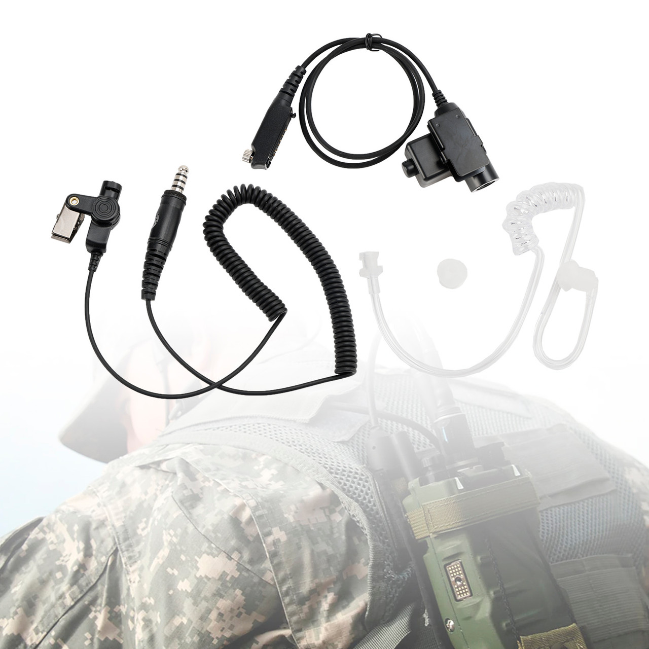 7.1-A3 Single Transparent Air Tube Headset For Sepura STP8000 STP8030 STP8035