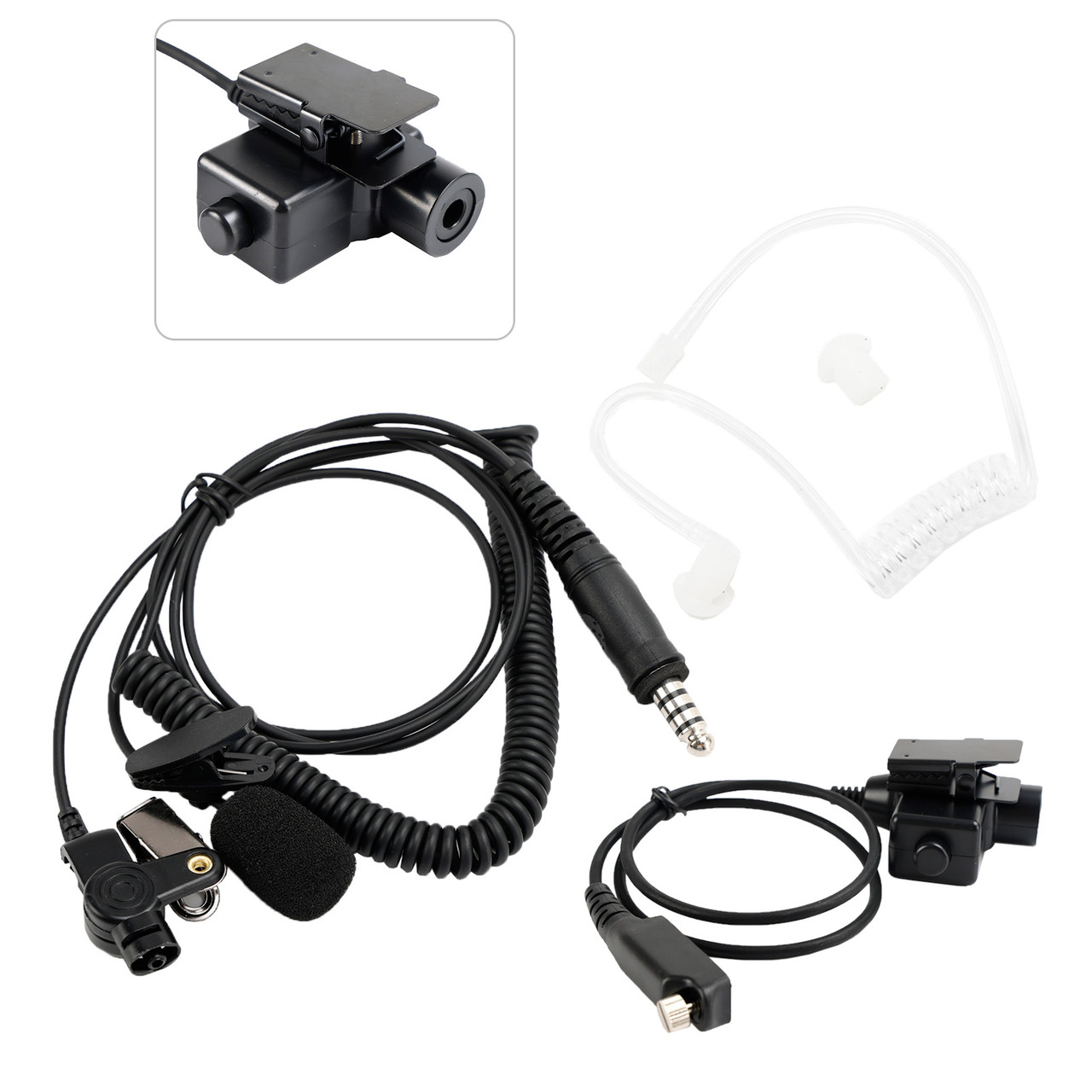 7.1-A3 Transparent Air Tube Headset with Mic For Sepura STP8000 STP8030 STP8035