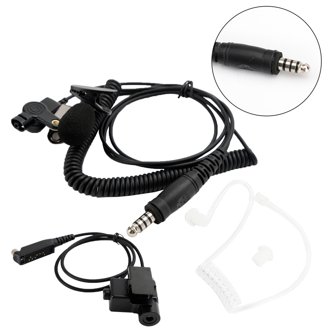 7.1-A3 Transparent Air Tube Headset with Mic For Sepura STP8000 STP8030 STP8035