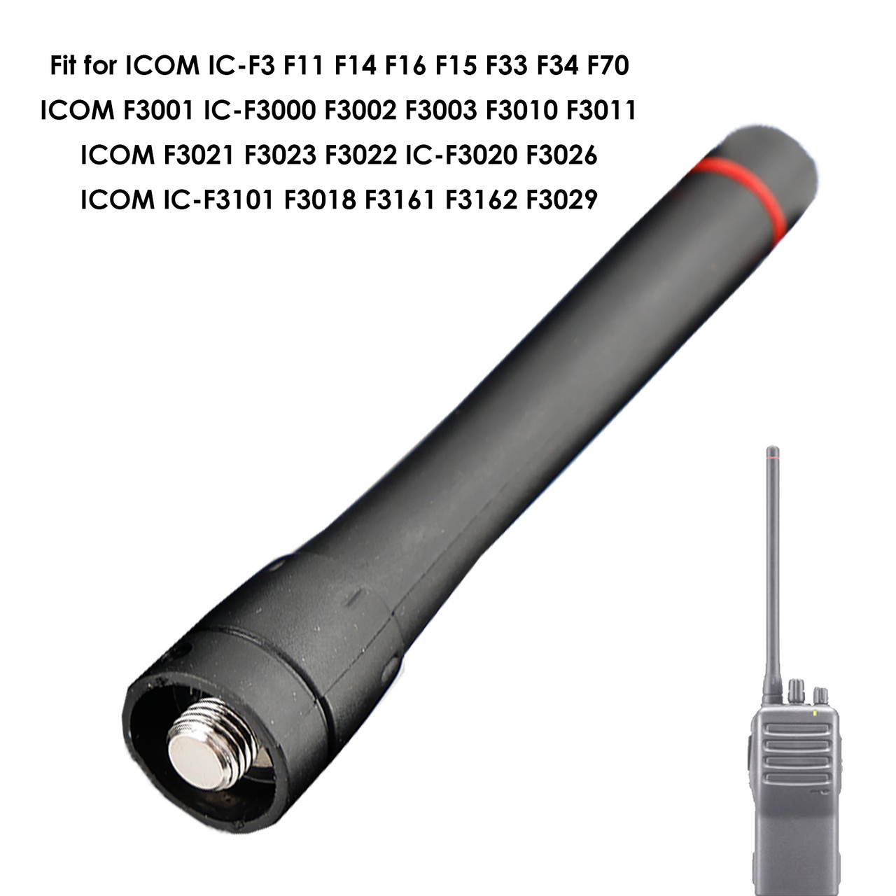 1x 450-570MHz UHF Car Radio 85mm Antenna for ICOM IC-F3 F11 F14 F16 F15 F33 F34