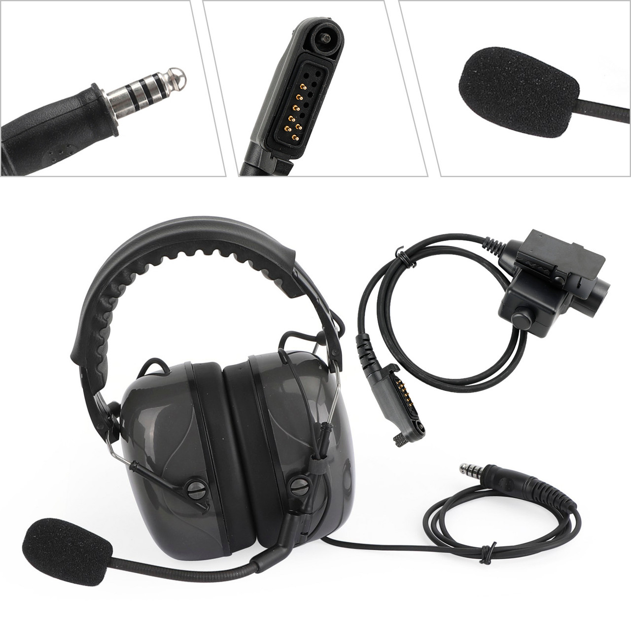 7.1-C5 Adjustable Noise Cancelling Headset For Hytera PD600 PD602 PD602g PD605