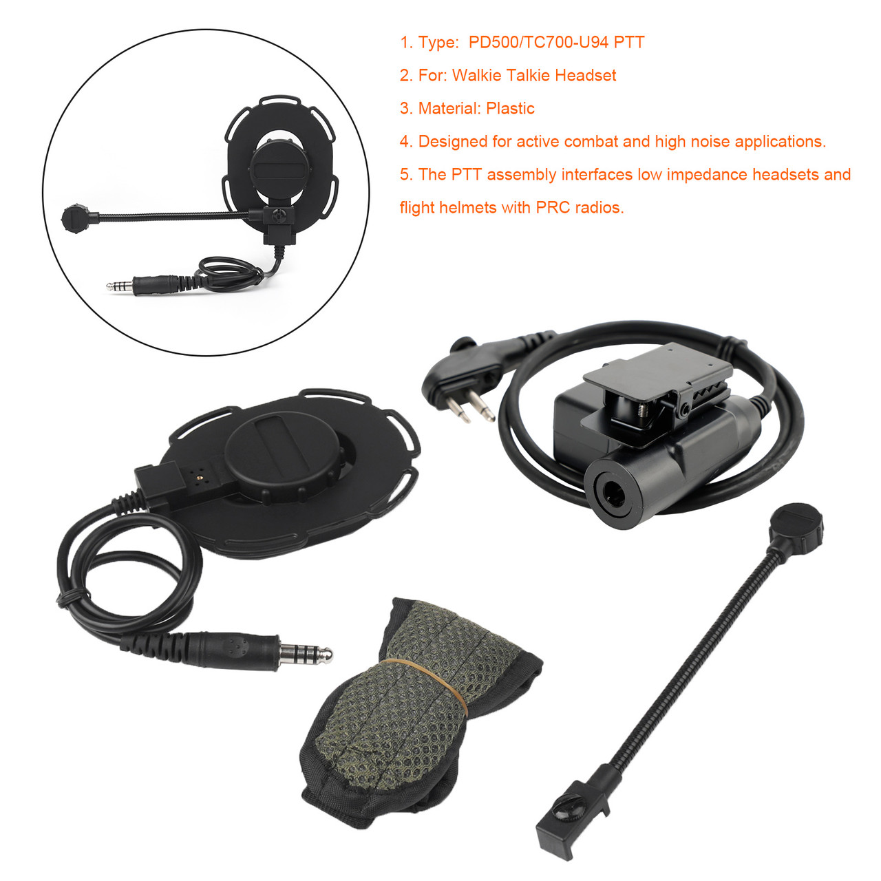 Z Tactical HD03 Bowman Elite II Headset For Hytera HYT PD56 TC-508 TC-510 TC-518