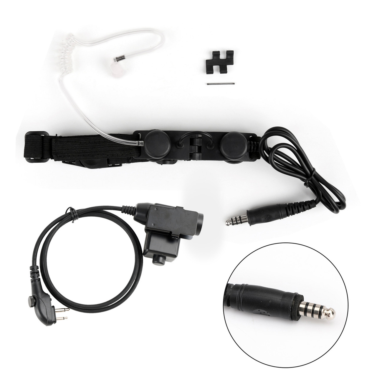 Z-Tactical Throat Mic Adjustable Headset For Hytera HYT TC-446S TC-500 TC-508