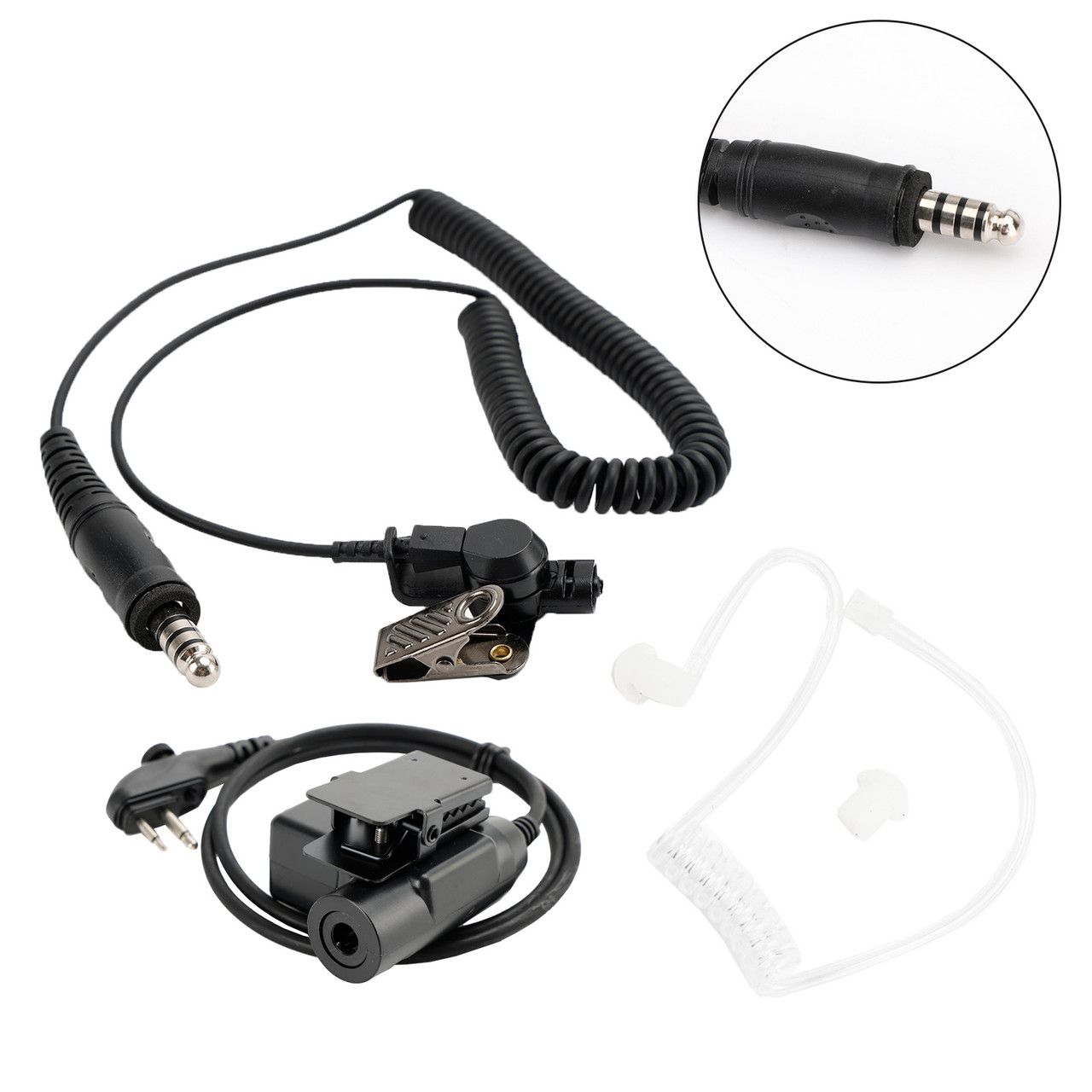 7.1-A3 Single Transparent Air Tube Headset For Hytera HYT TC-446S TC-500 TC-508