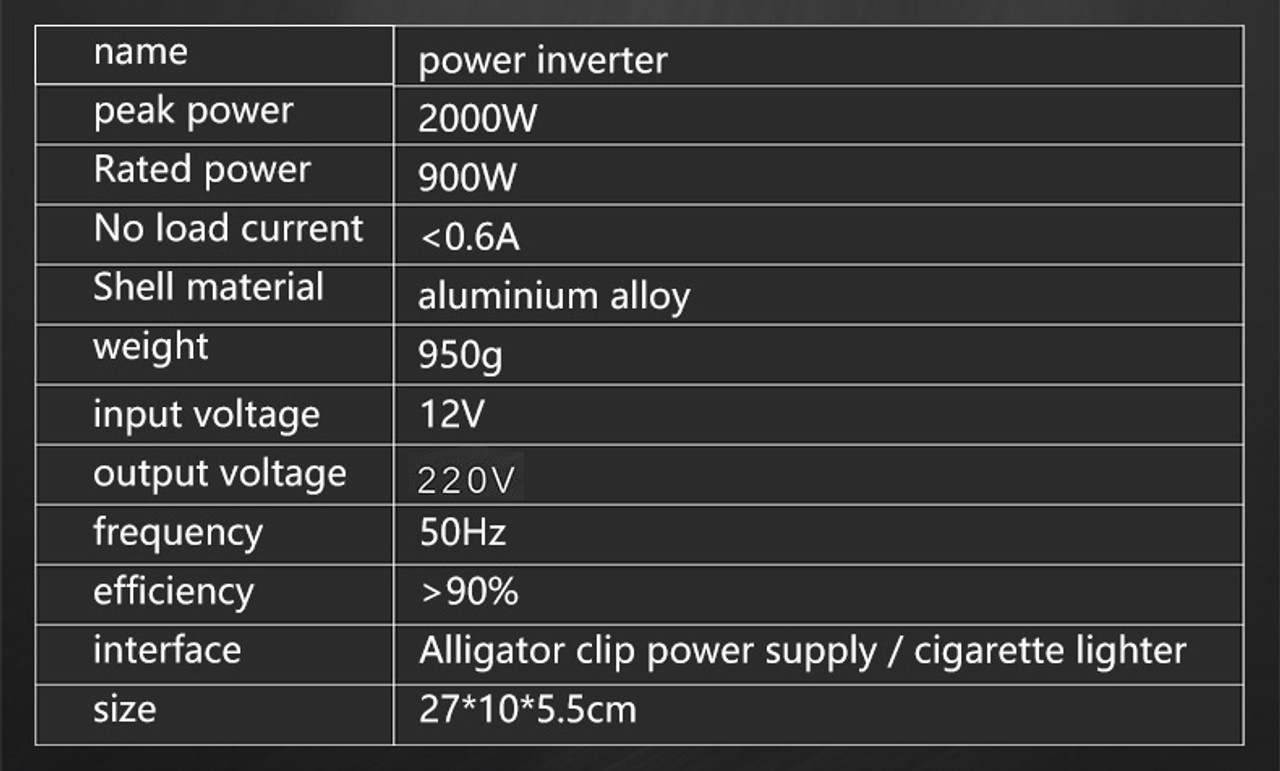 Car Power Converter Inverter DC 12V To AC 220V LCD 2000W Charger Transformer