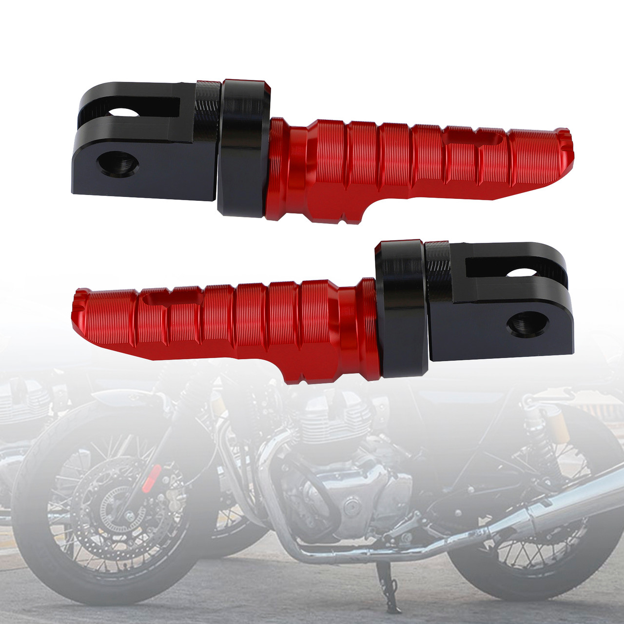 Front Footrests Foot Peg fit for INTERCEPTOR 650 2018-2023 Hunter 350 2022-2023 RED