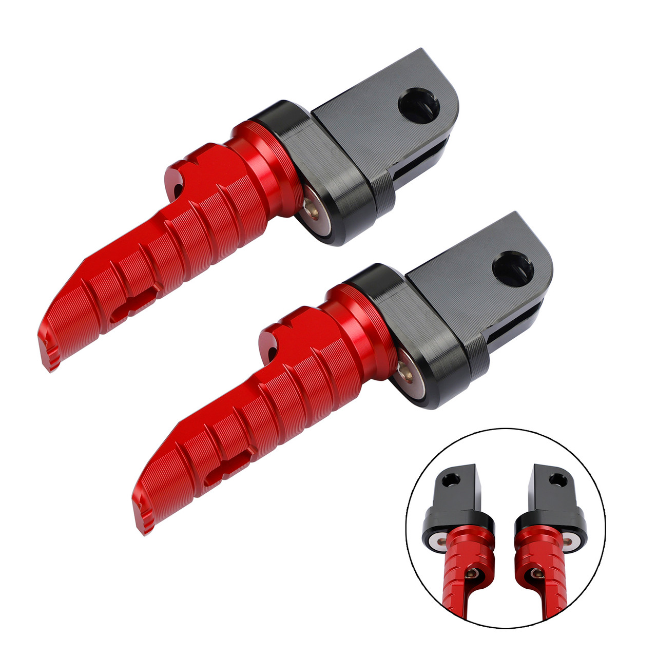 Front Footrests Foot Peg fit for INTERCEPTOR 650 2018-2023 Hunter 350 2022-2023 RED