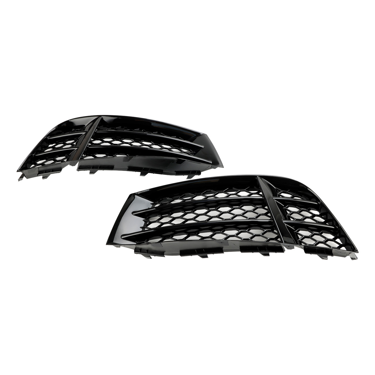 Front Bumper Lower Fog Light Cover For 2016-2019 VW Passat - Passenger Side, Matte Black W/ Chrome, KARPAL
