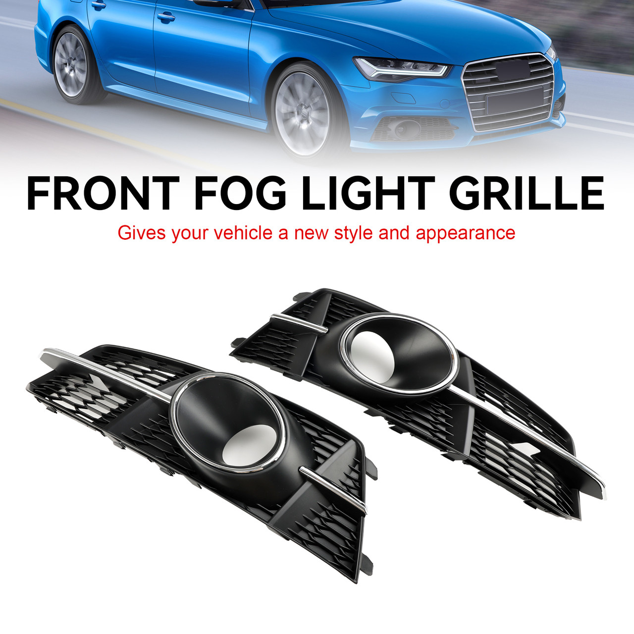 Fog Light Front Bumper Lower Grill 4G0807682AG Fit AUDI A6 4G C7 A6l 2011-18