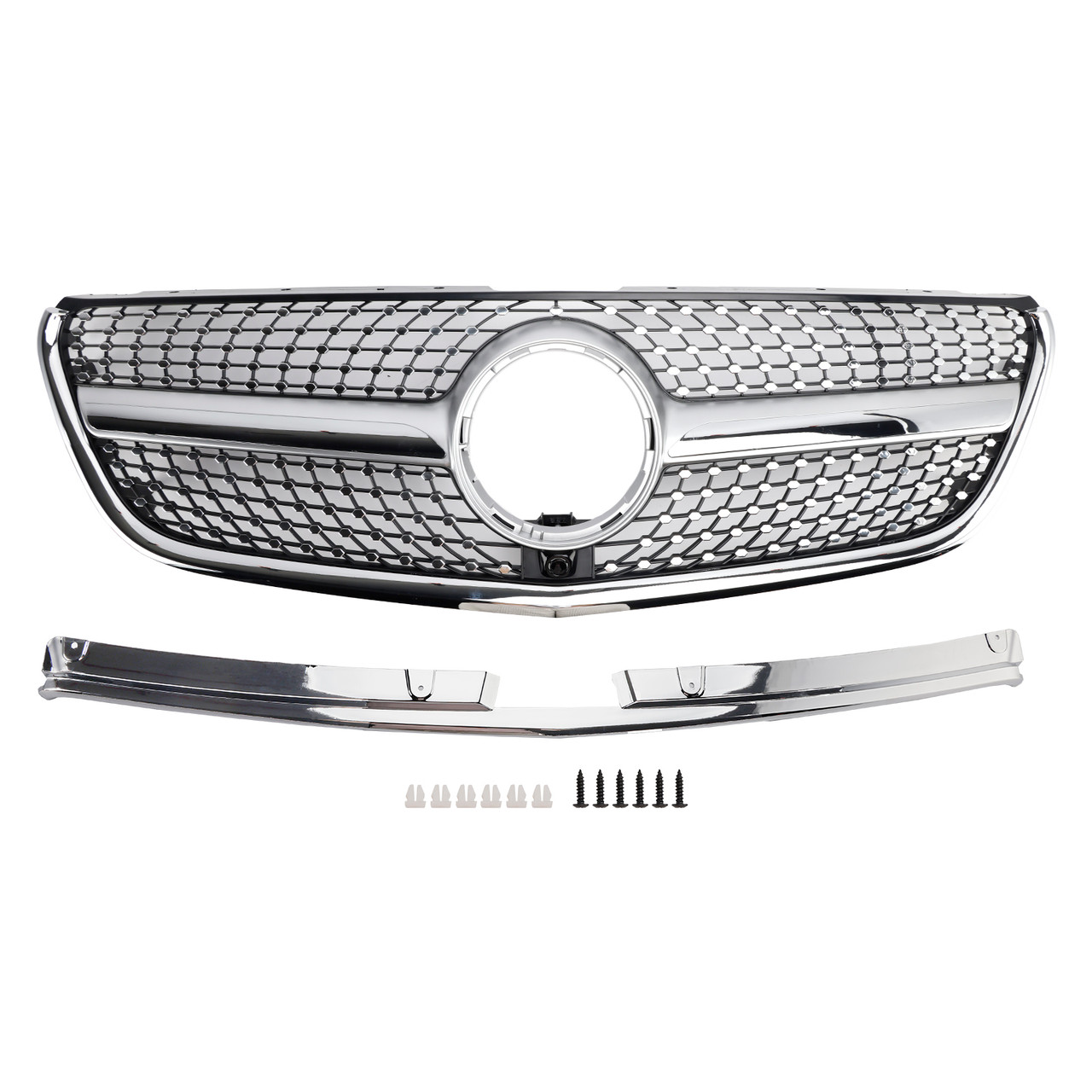 Diamond Front Bumper Grill Grille Fit Mercedes Vito W447 2015-19 GT Stlye