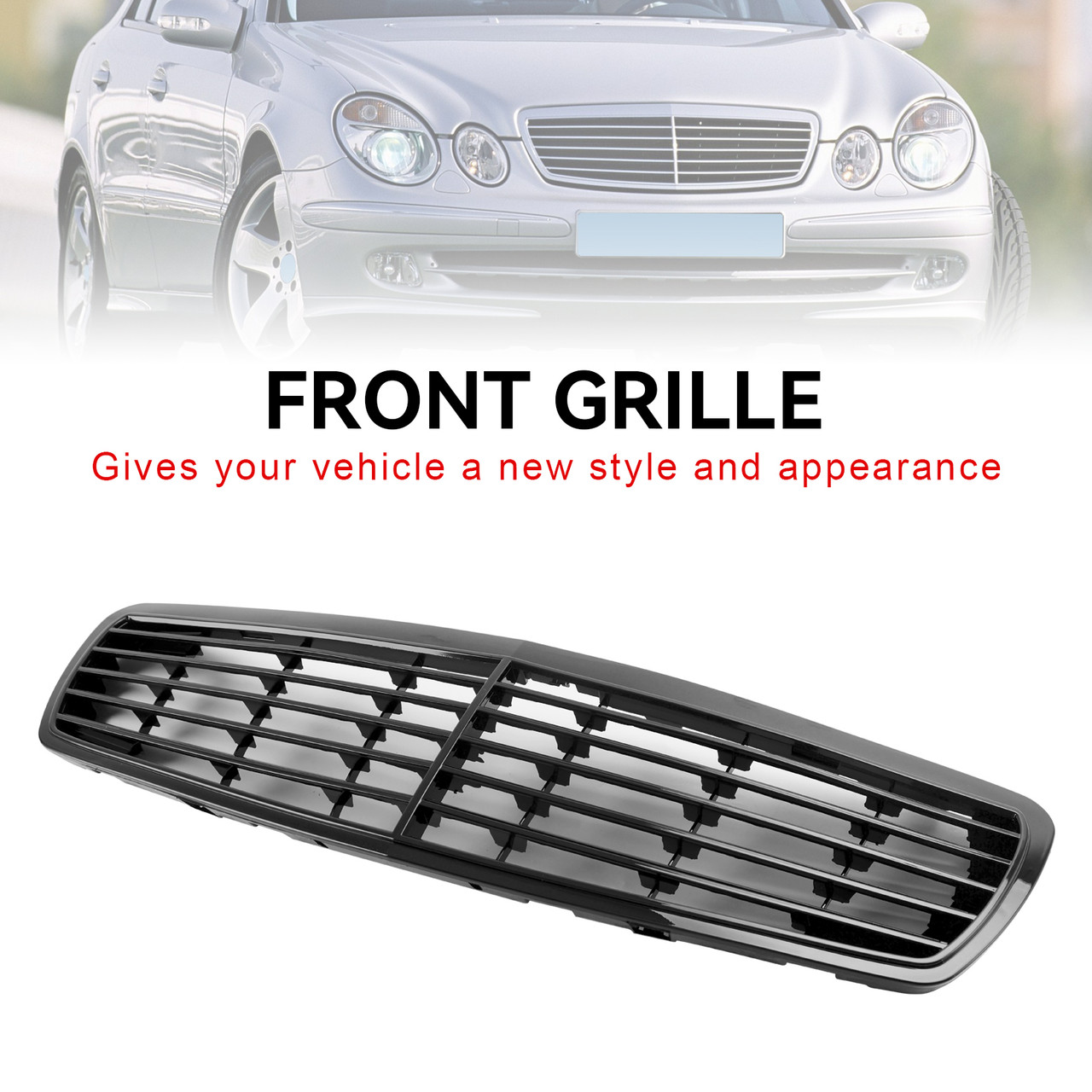 Front Grill Grille Fit Mercedes-Benz E-Class W211 E320 E350 E55 AMG 2002-2006