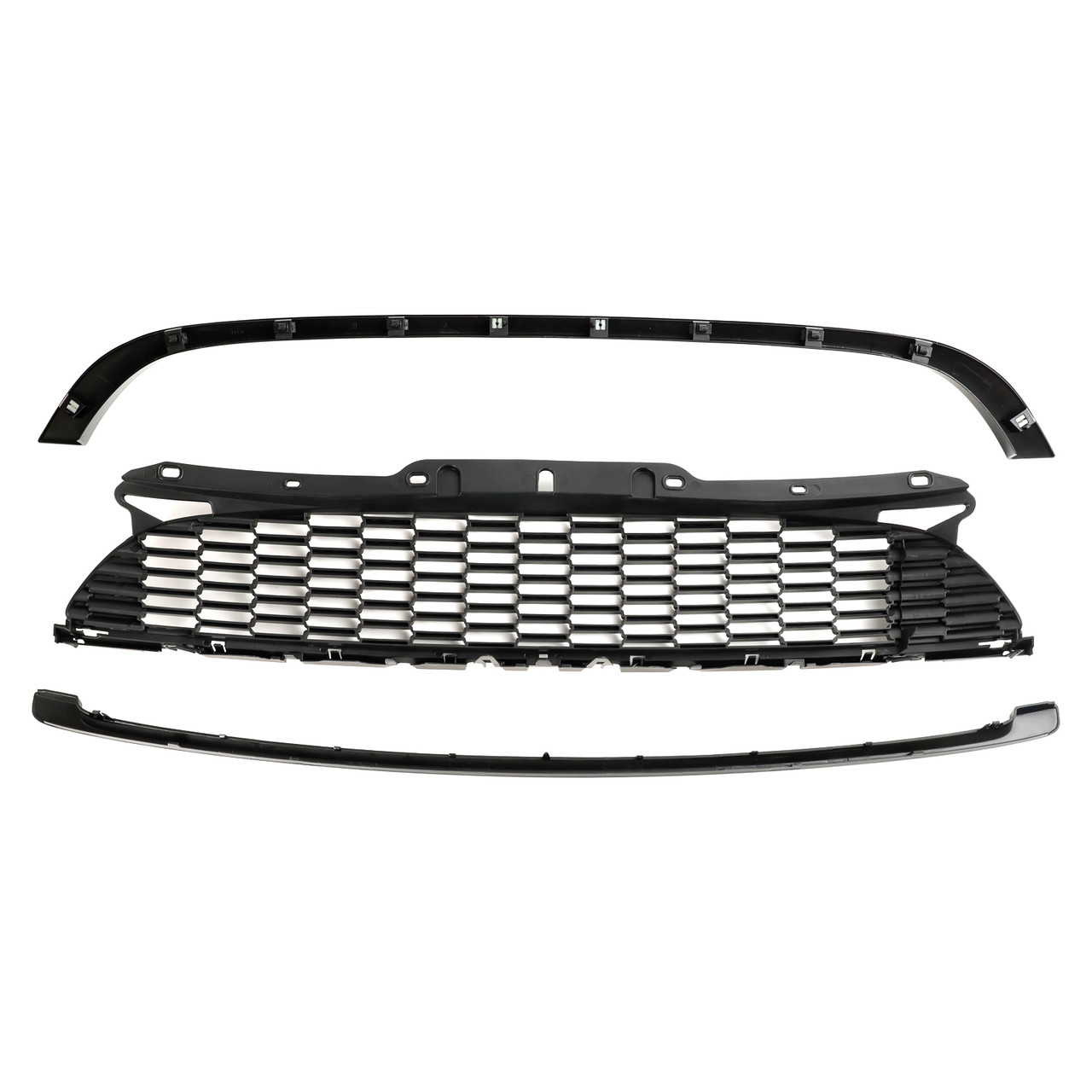 3PCS Gloss Black Front Grille Grill Fit Mini R55 R56 R57 R58 R59 Cooper S & JCW