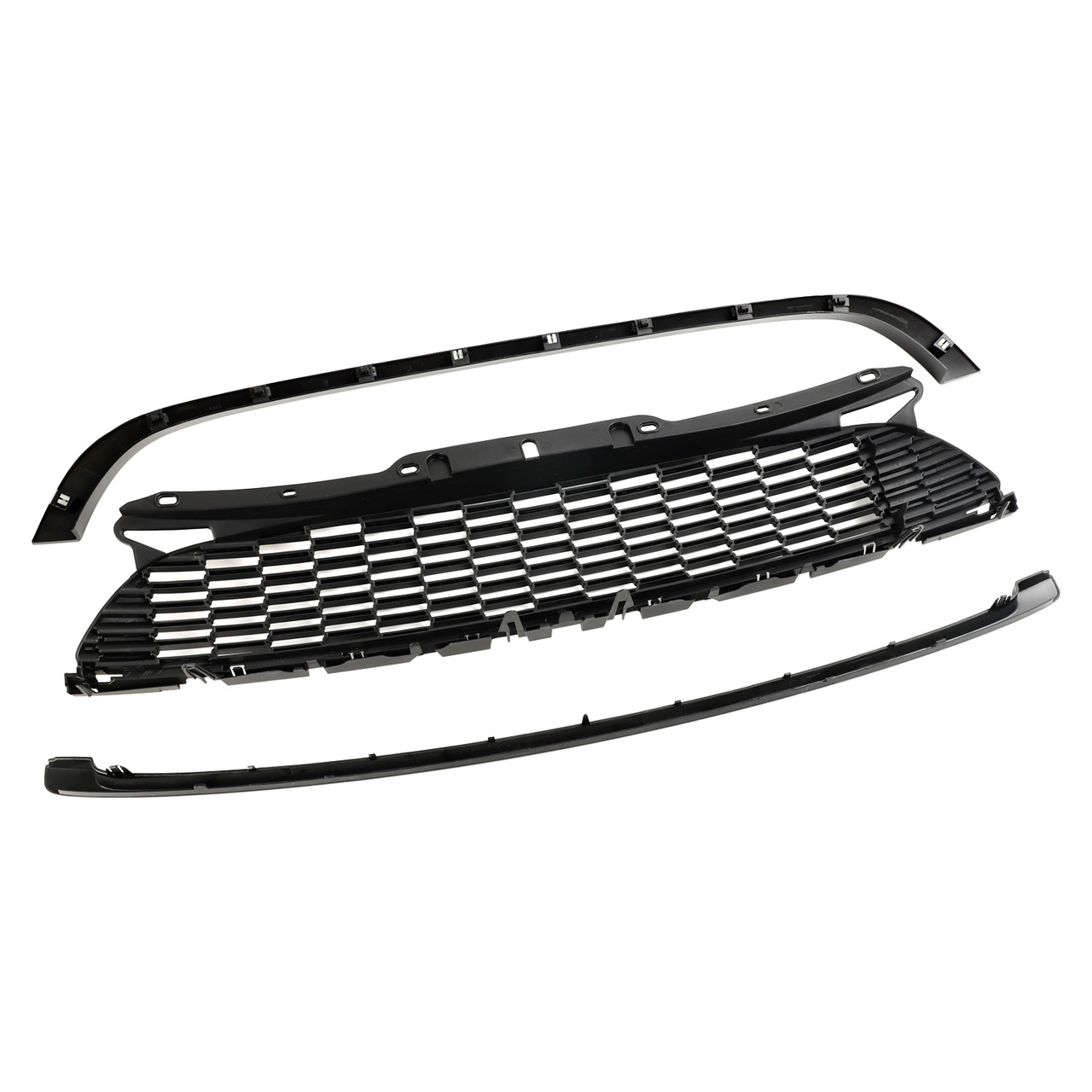 3PCS Gloss Black Front Grille Grill Fit Mini R55 R56 R57 R58 R59 Cooper S & JCW