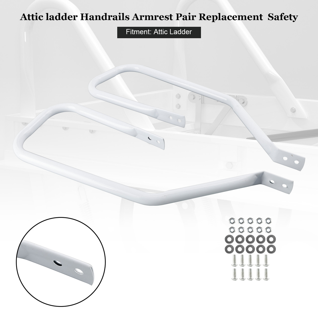 Attic ladder Handrails Armrest Pair Replacement  Safety