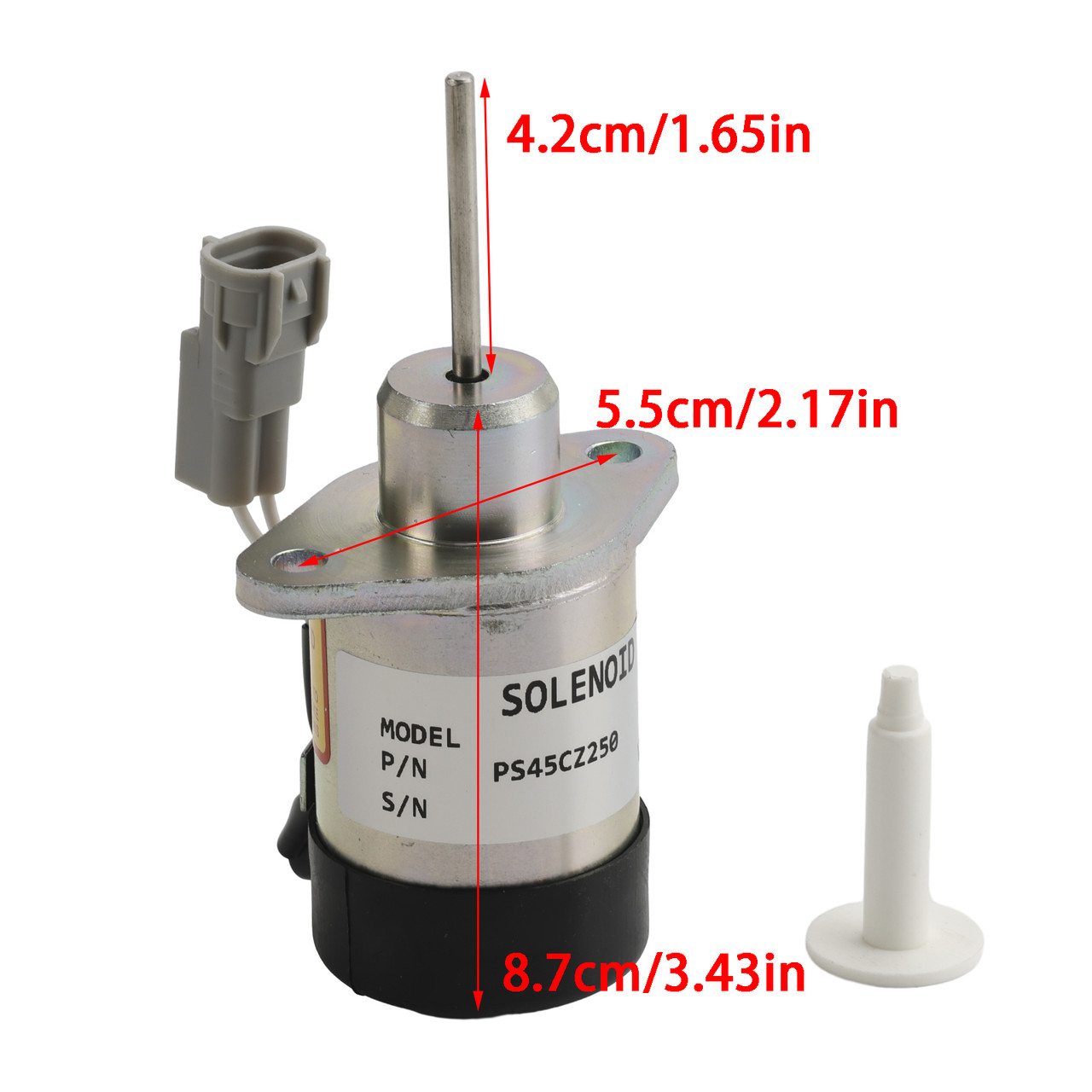 KAZUTOYO　904545 Fuel Shutoff Stop Solenoid PS45CZ250 For Kubota Actuator Solenoid