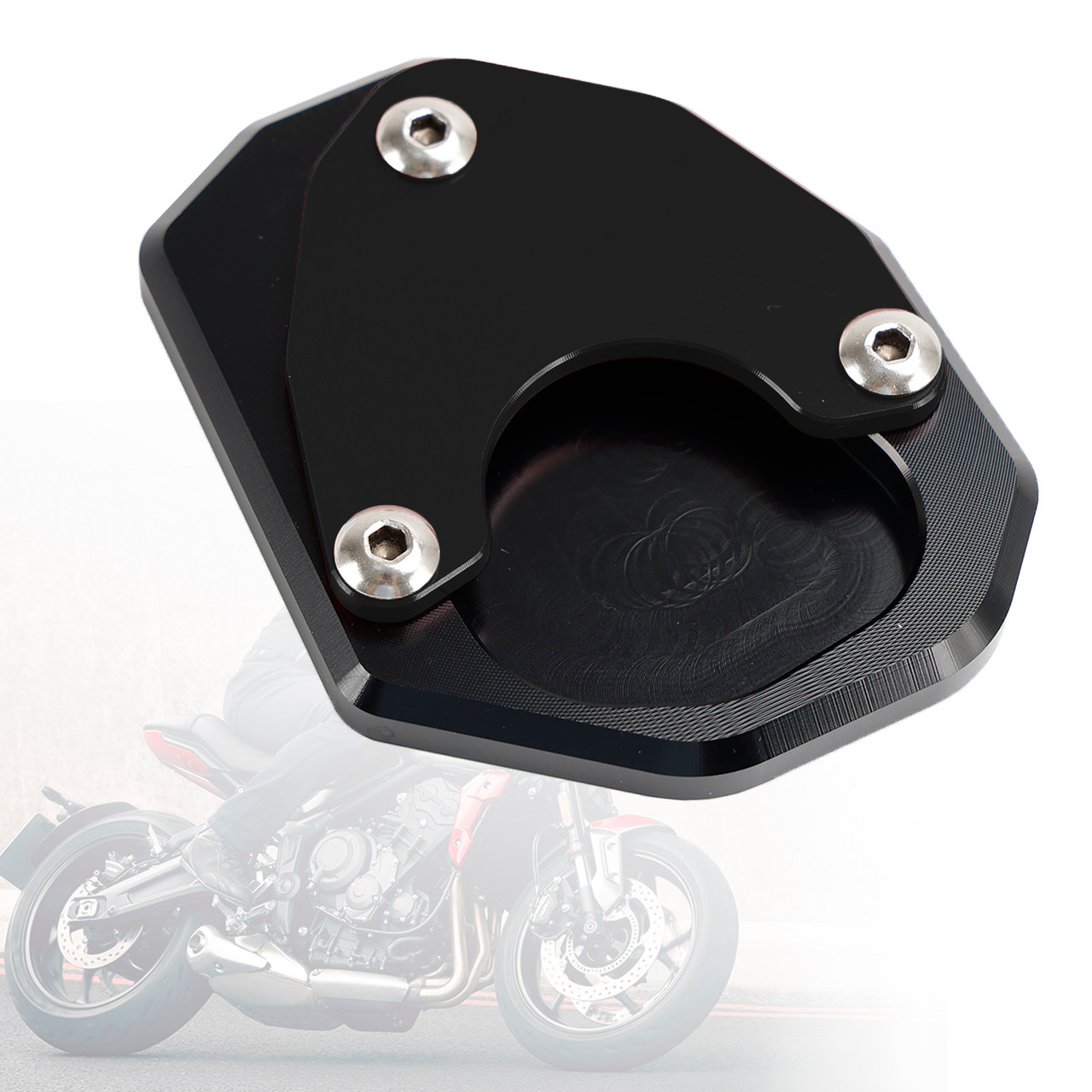 Motorcycle Kickstand Enlarge Plate Pad fit for Trident 660 2021 BLK