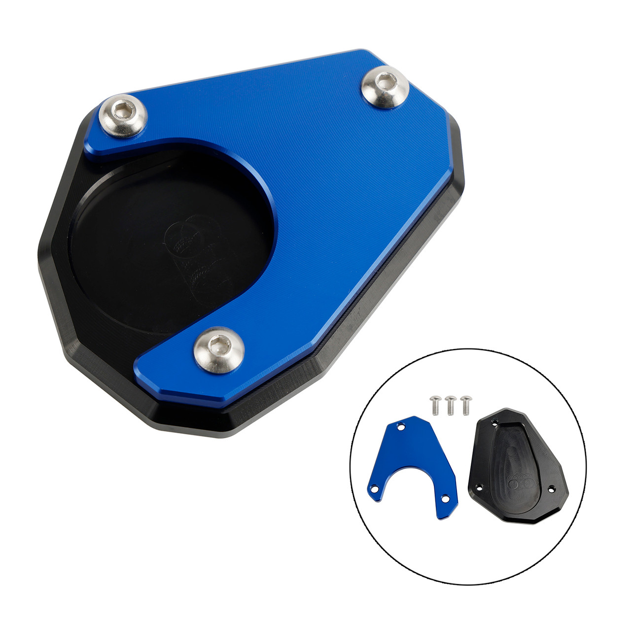 Motorcycle Kickstand Enlarge Plate Pad fit for Husqvarna norden 901 2022-2023 BLUE