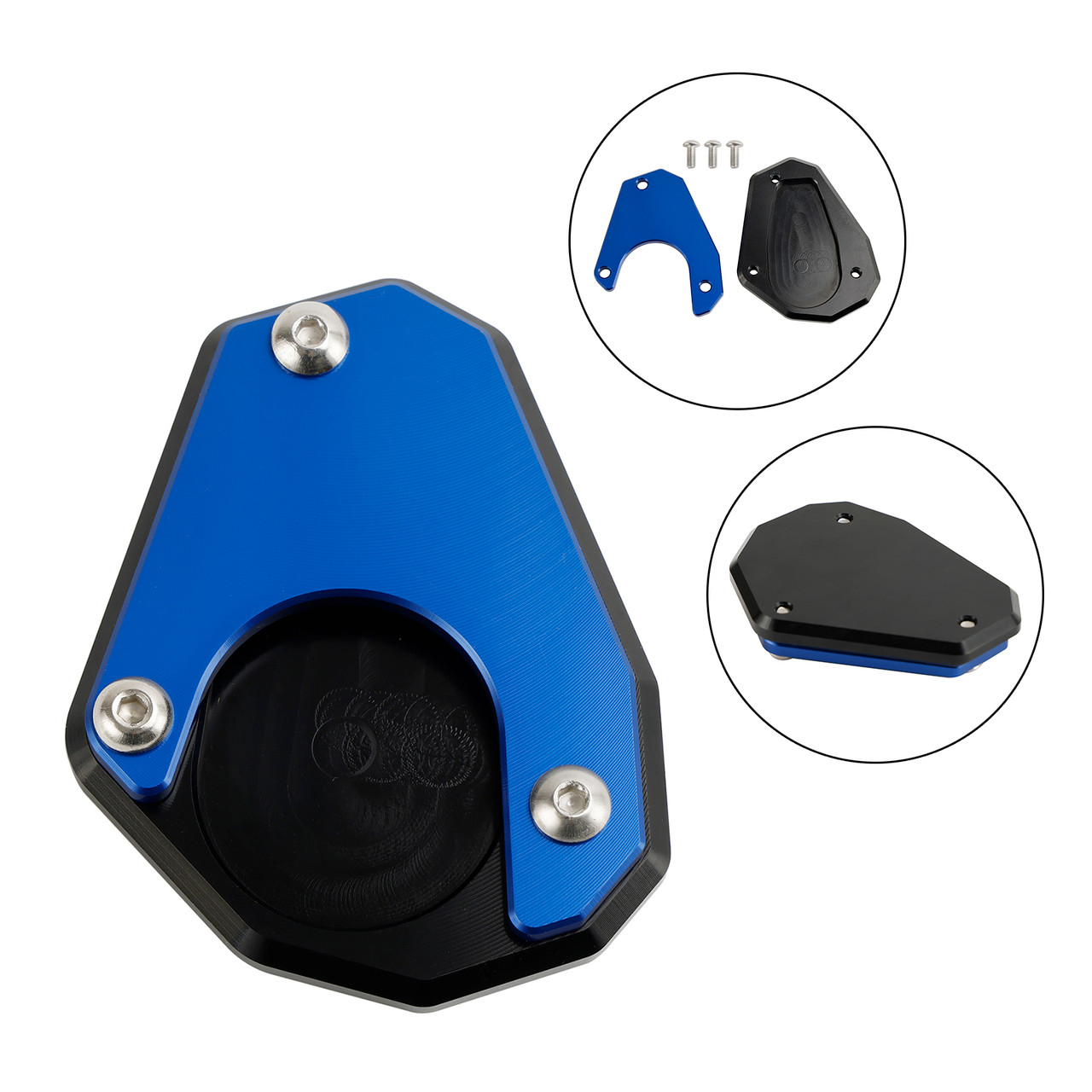 Motorcycle Kickstand Enlarge Plate Pad fit for Husqvarna norden 901 2022-2023 BLUE