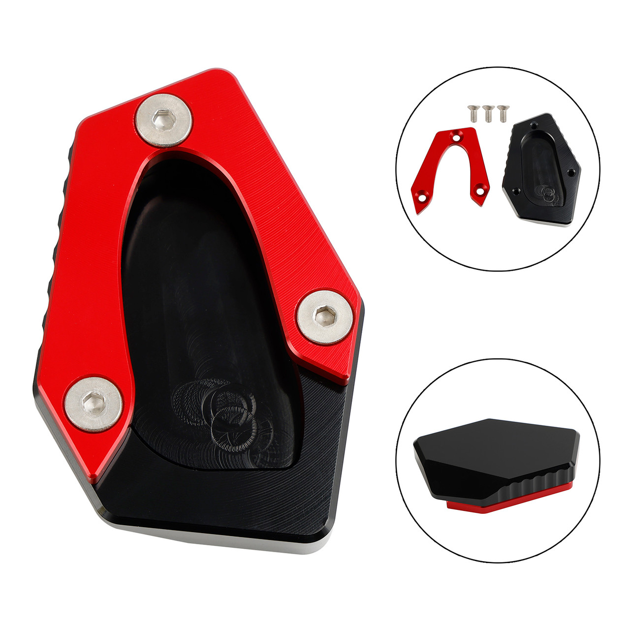 Kickstand Enlarge Plate Pad fit for Speed Twin 900 22-23 Street Cup 900 17-18 RED