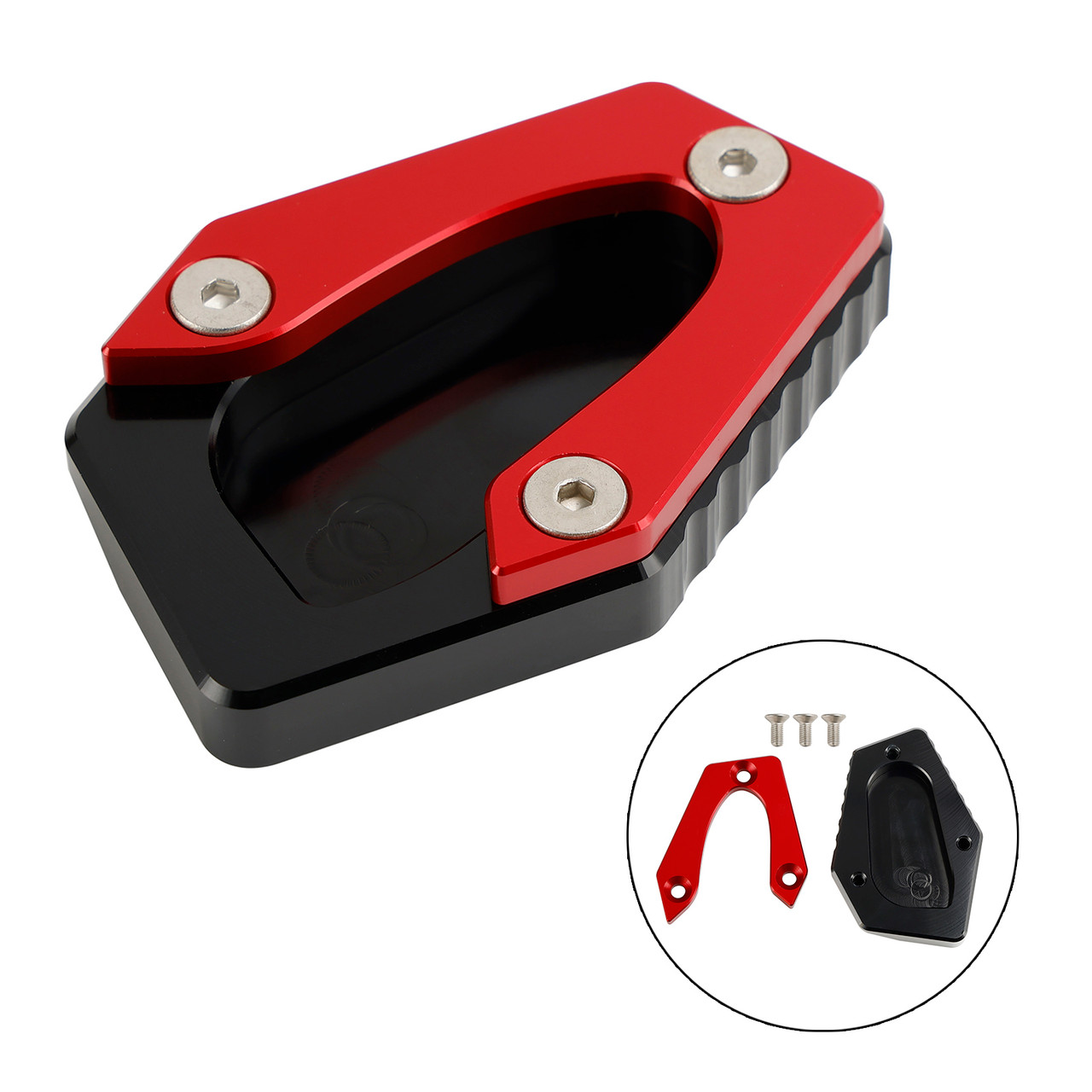 Kickstand Enlarge Plate Pad fit for Speed Twin 900 22-23 Street Cup 900 17-18 RED