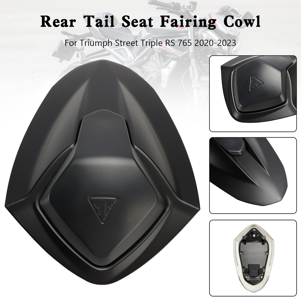 Rear Tail Seat Fairing Cowl Cover For Street Triple RS 765 2020-2024 Matt Black