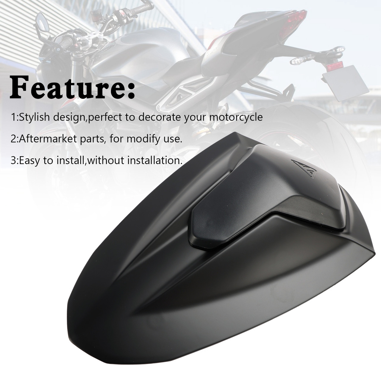 Rear Tail Seat Fairing Cowl Cover For Street Triple RS 765 2020-2024 Matt Black