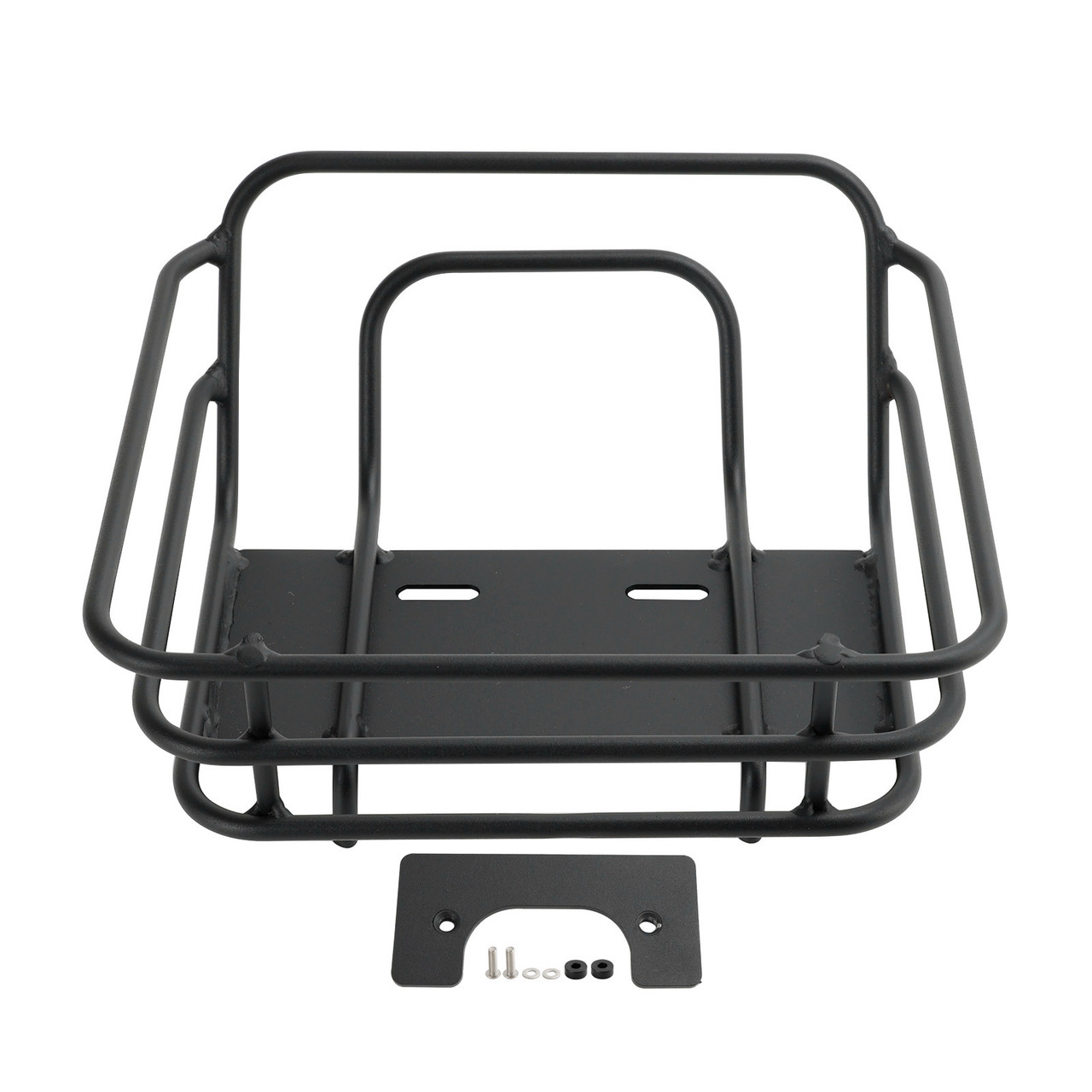 Black Front Rack Carrier Basket For Honda CC110 Cross Cub 110 2023 2024