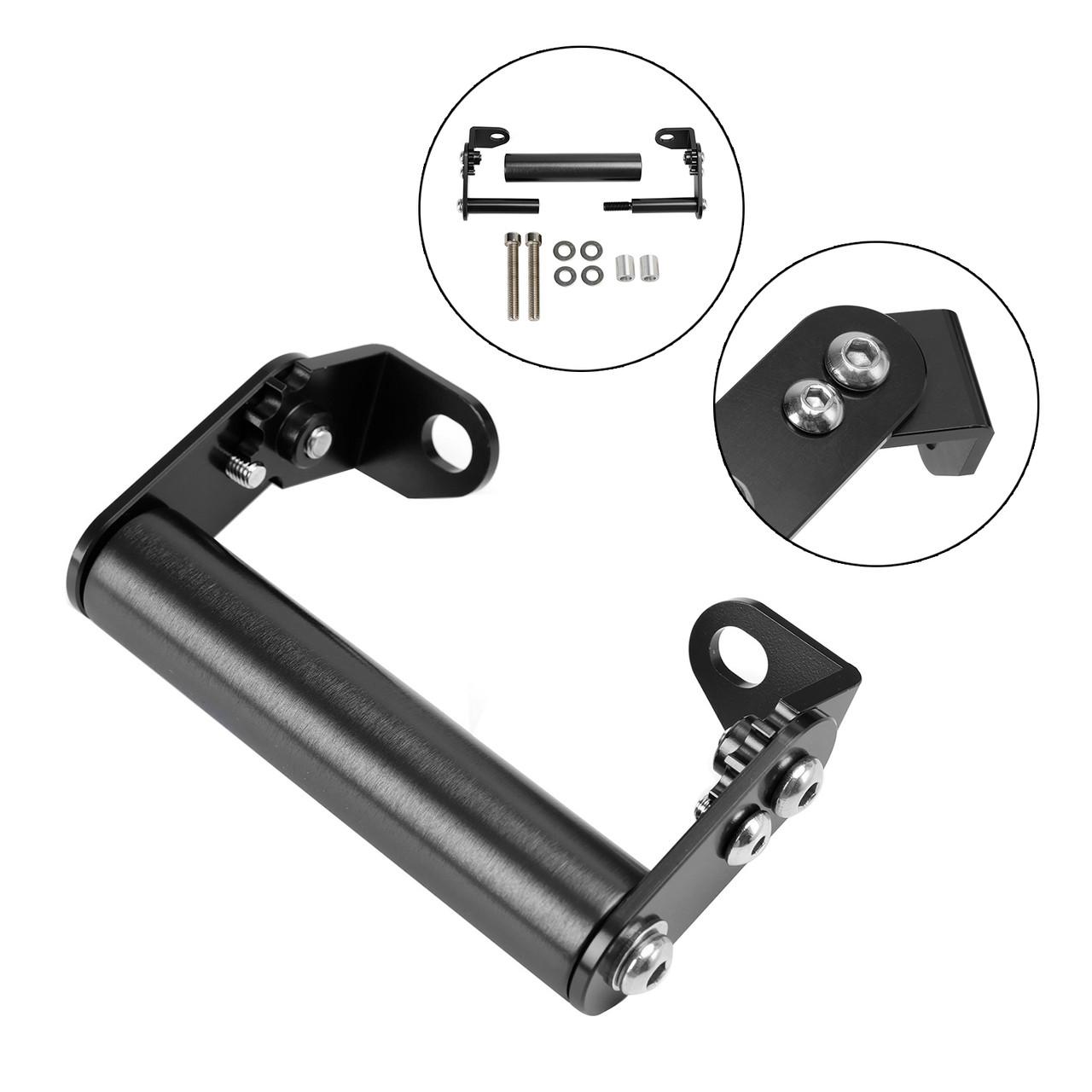 Phone Navigation Bracket Gps Extend Bracket 22Mm Black For Motorbike Motocycle