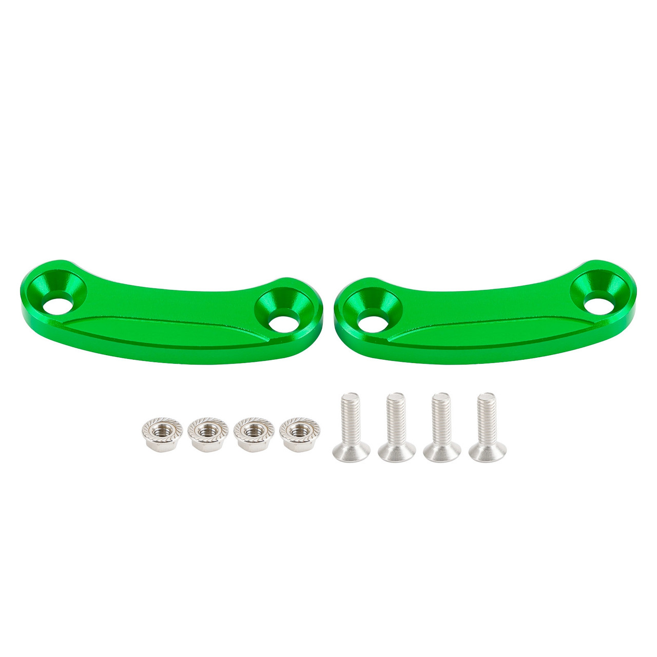 Green mirror delete blanking block off plates fits Kawasaki ZX-10R 2011-2015