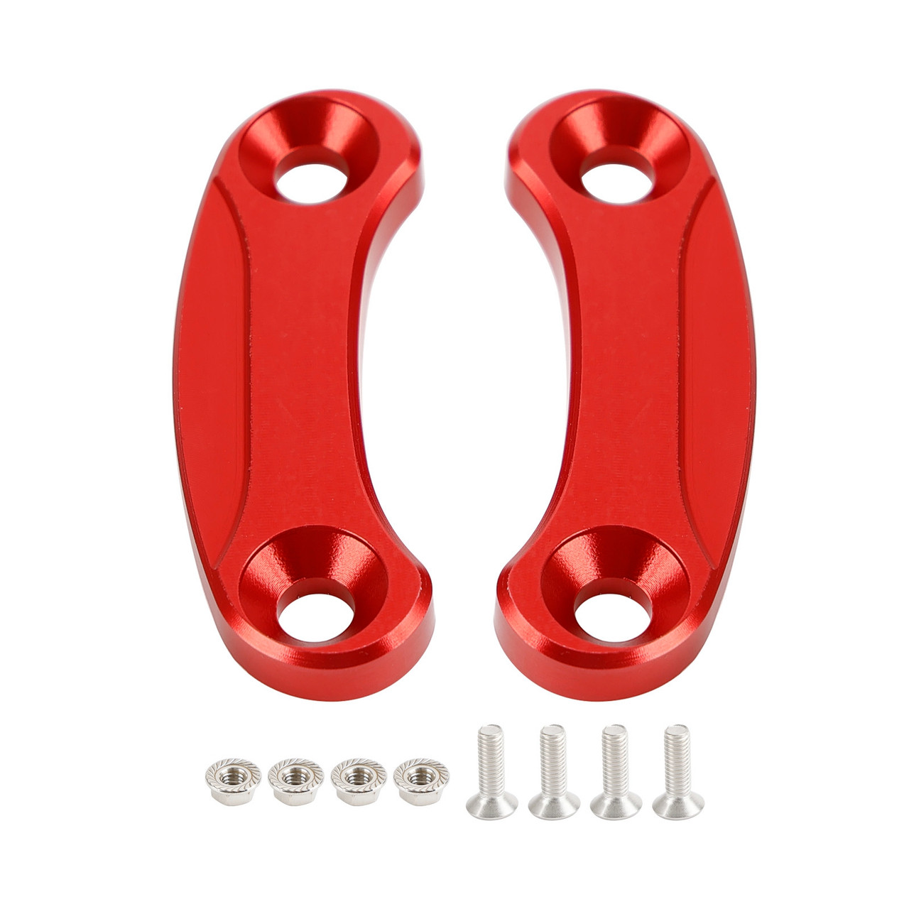 Red mirror delete blanking block off plates fits Kawasaki ZX-10R 2011-2015