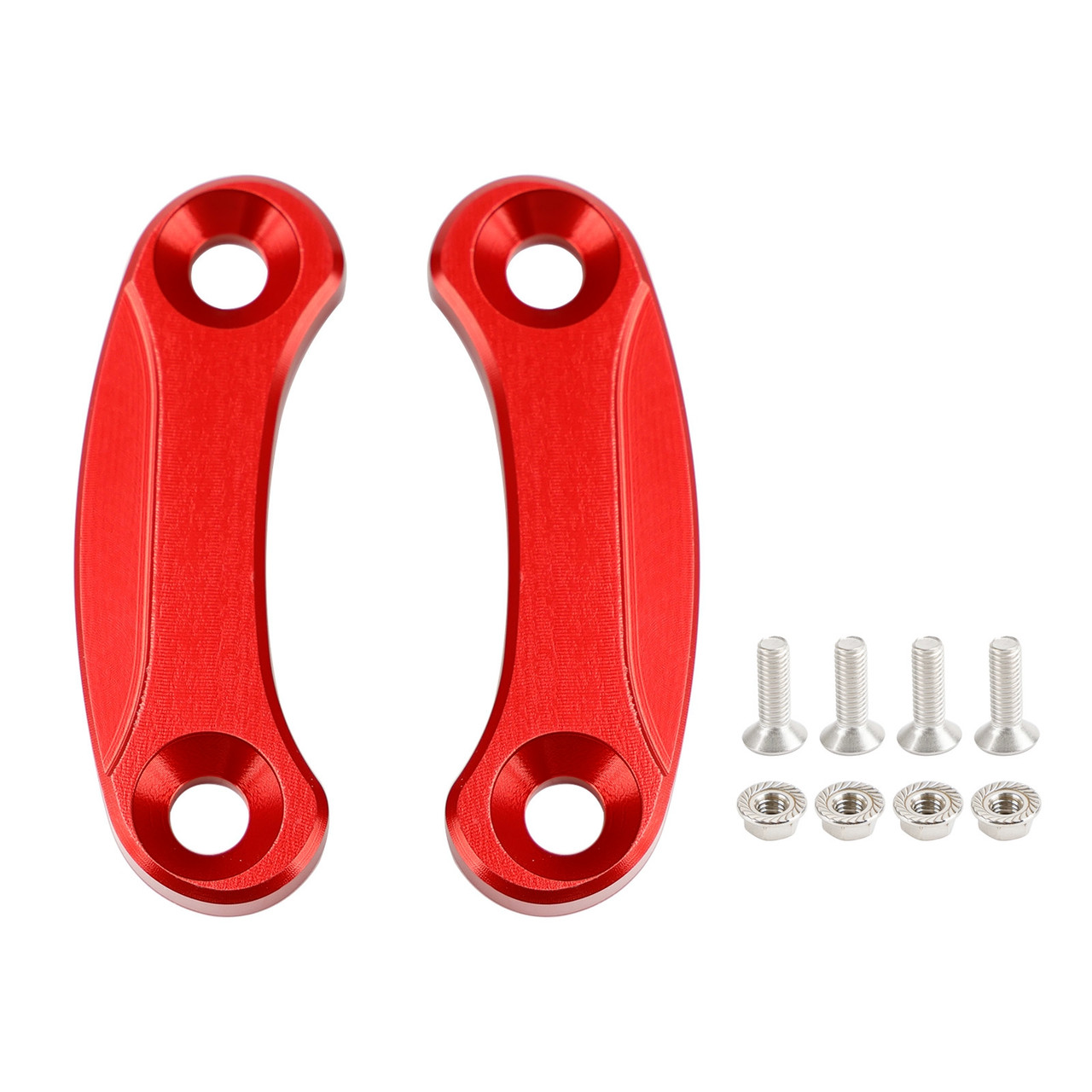 Red mirror delete blanking block off plates fits Kawasaki ZX-10R