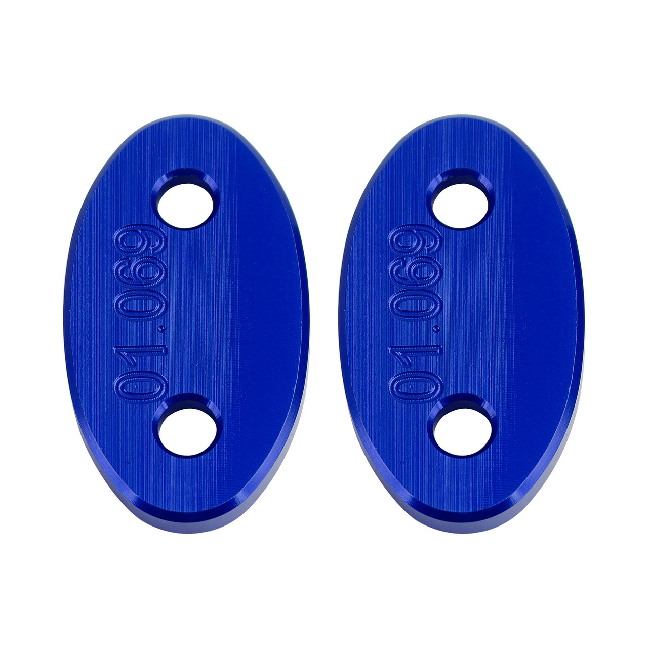 Blue mirror delete blanking block off plates fits Kawasaki ZX-6R ZX6R 2003-2004