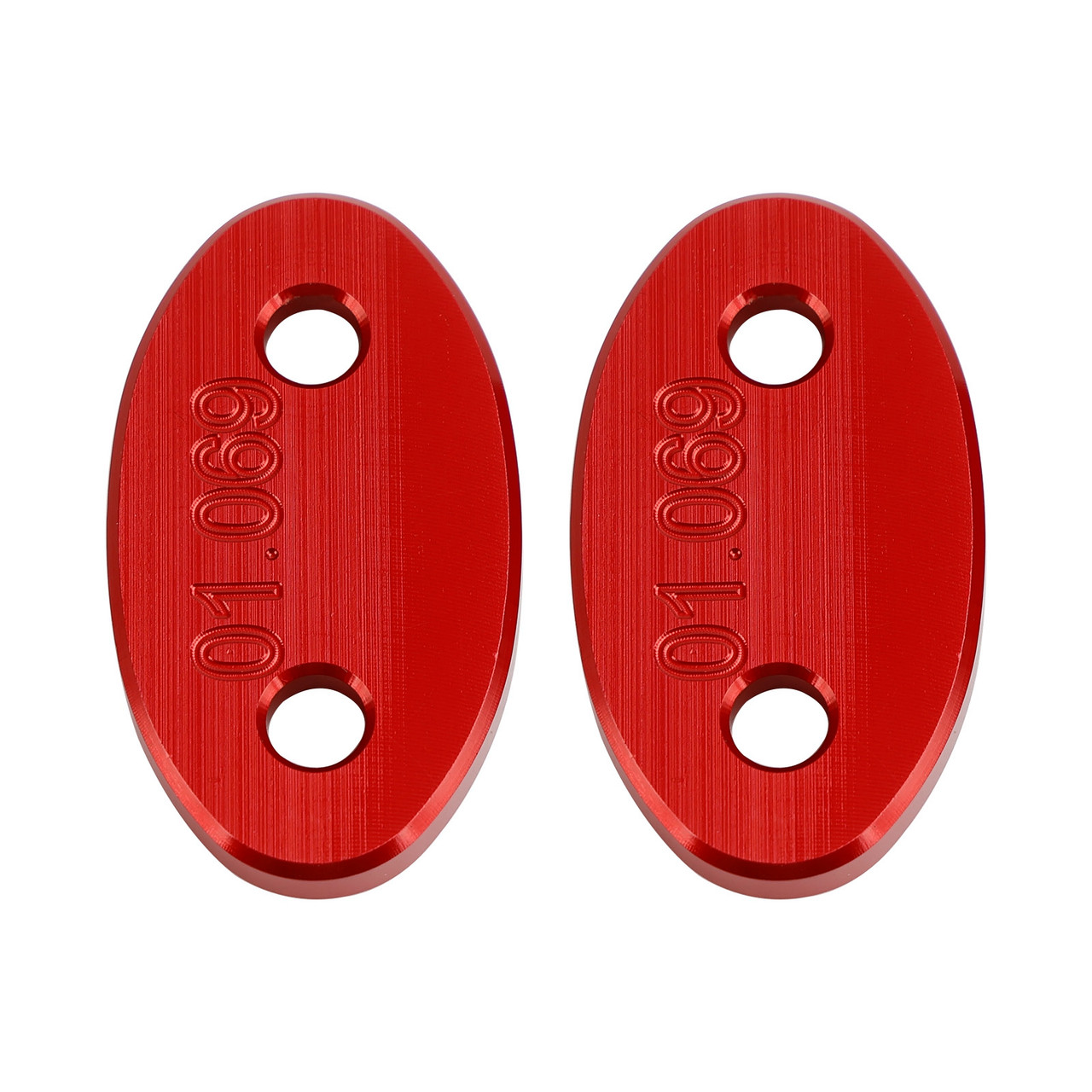 Red mirror delete blanking block off plates fits Kawasaki ZX-6R ZX6R 2003-2004