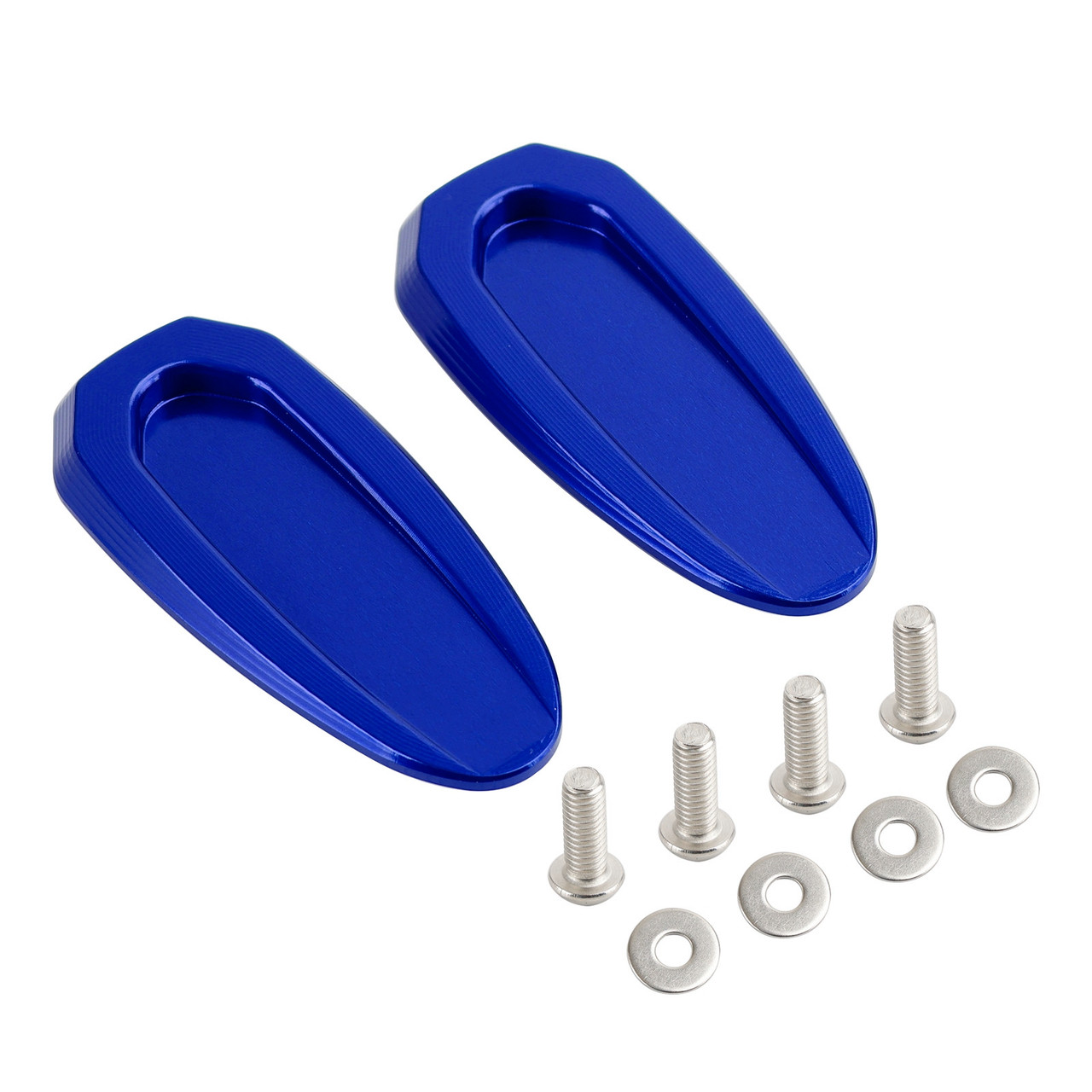 Blue mirror delete blanking block off plates fits BMW S 1000 RR 2020-2023