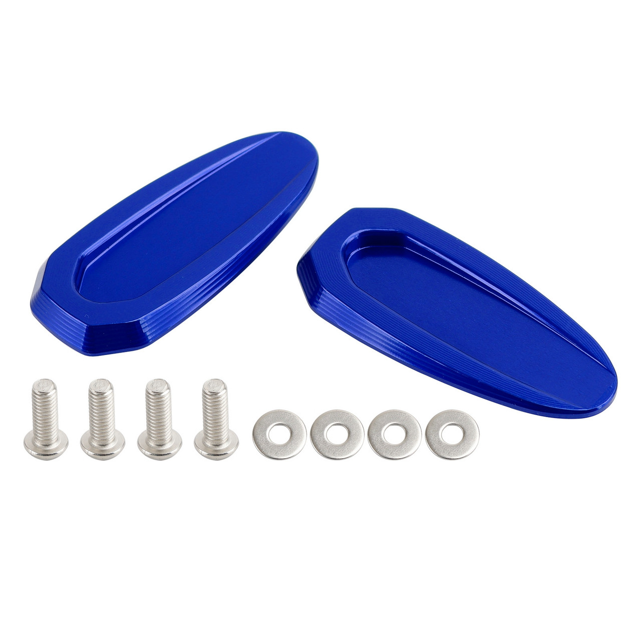 Blue mirror delete blanking block off plates fits BMW S 1000 RR 2020-2023