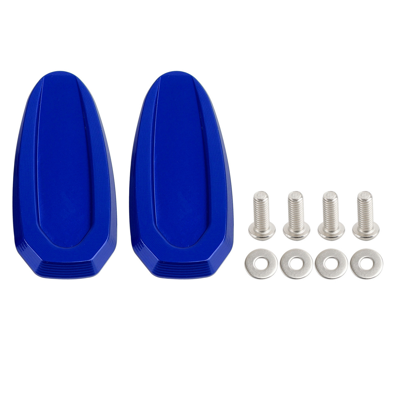 Blue mirror delete blanking block off plates fits BMW S 1000 RR 2020-2023