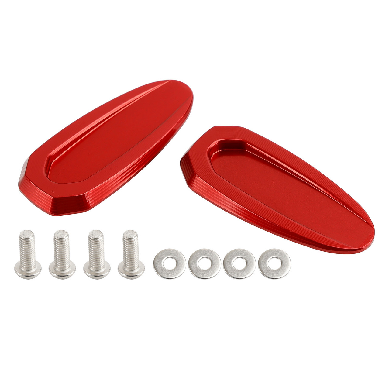 Red mirror delete blanking block off plates fits BMW S 1000 RR 2020-2023