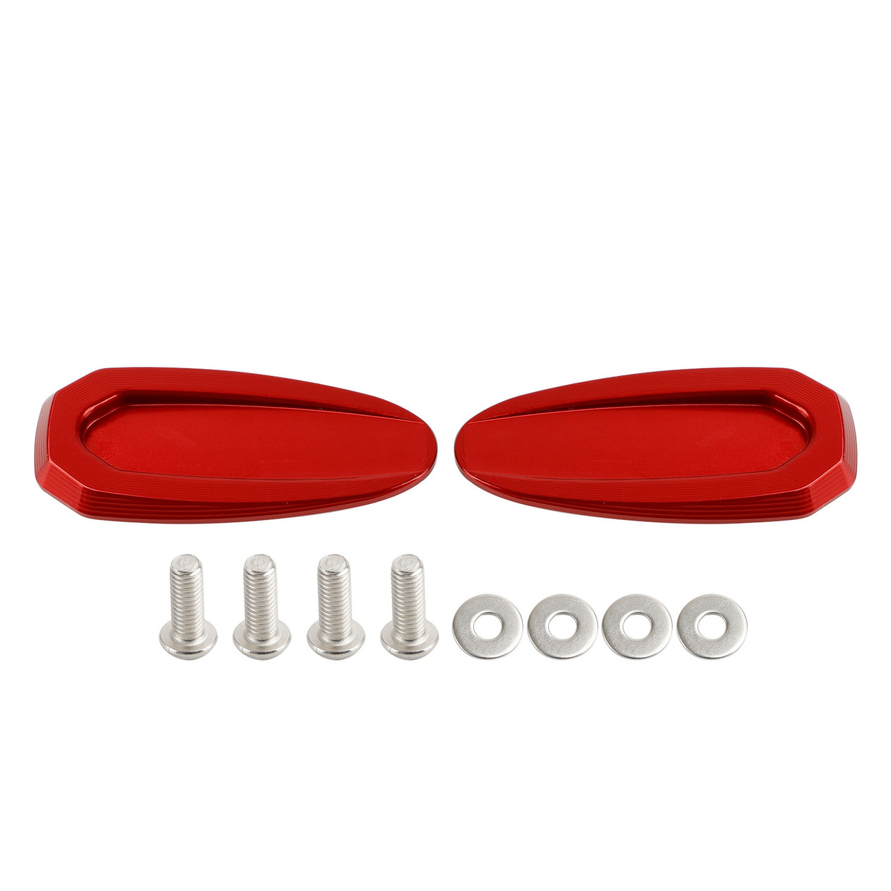 Red mirror delete blanking block off plates fits BMW S 1000 RR 2020-2023