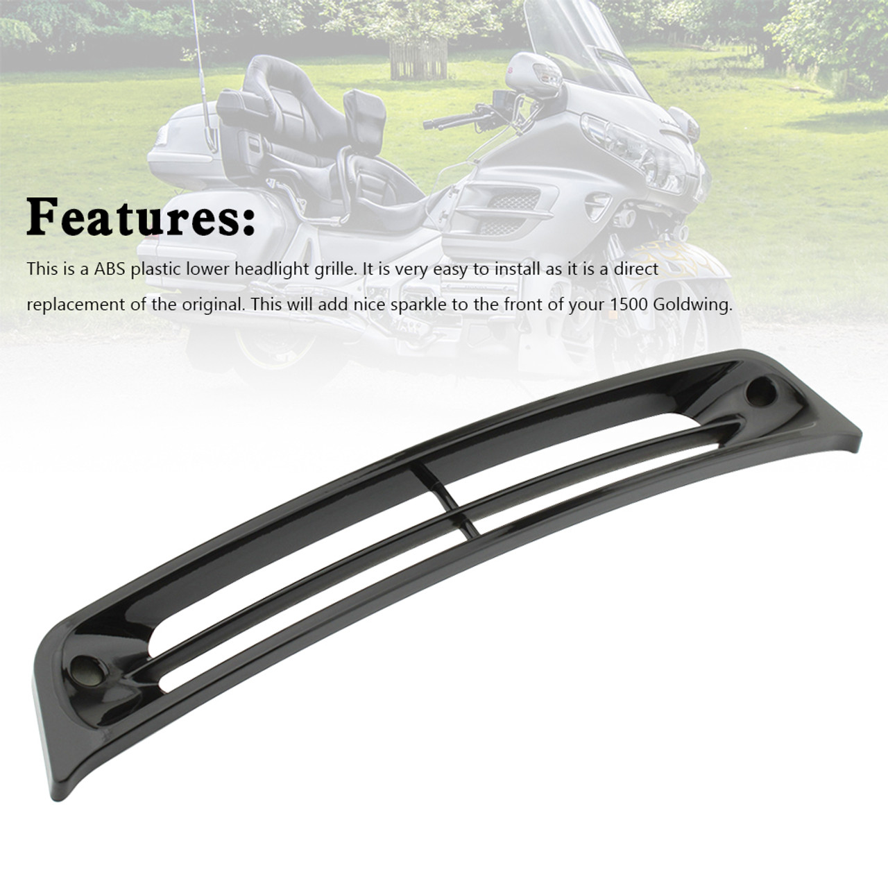 Lower headlight grille Vent fairing For Honda Goldwing GL1500 1988-2000 Black